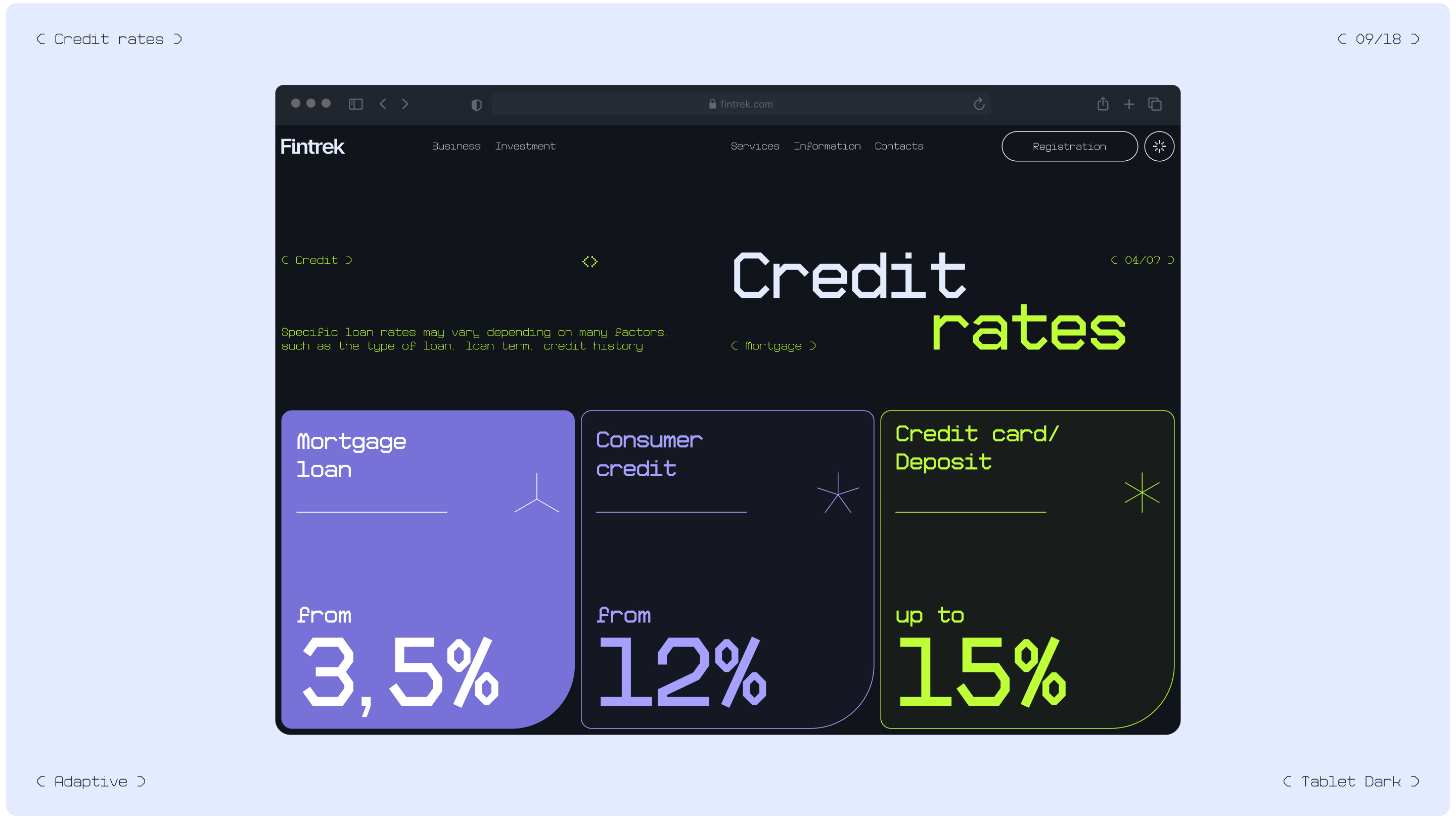 Fintrek Bank / Web — Изображение №11 — Интерфейсы на Dprofile
