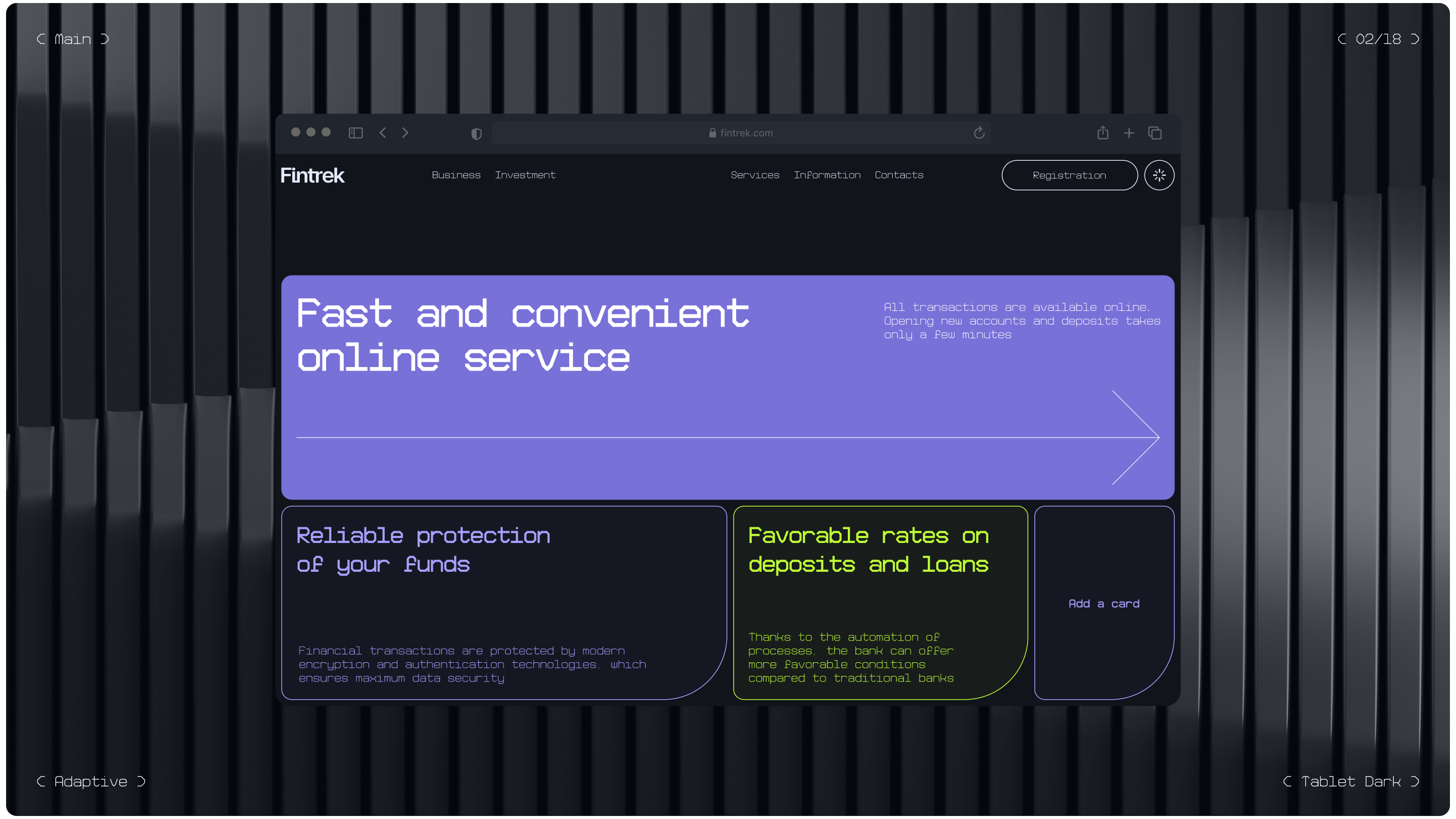 Fintrek Bank / Web — Изображение №6 — Интерфейсы на Dprofile