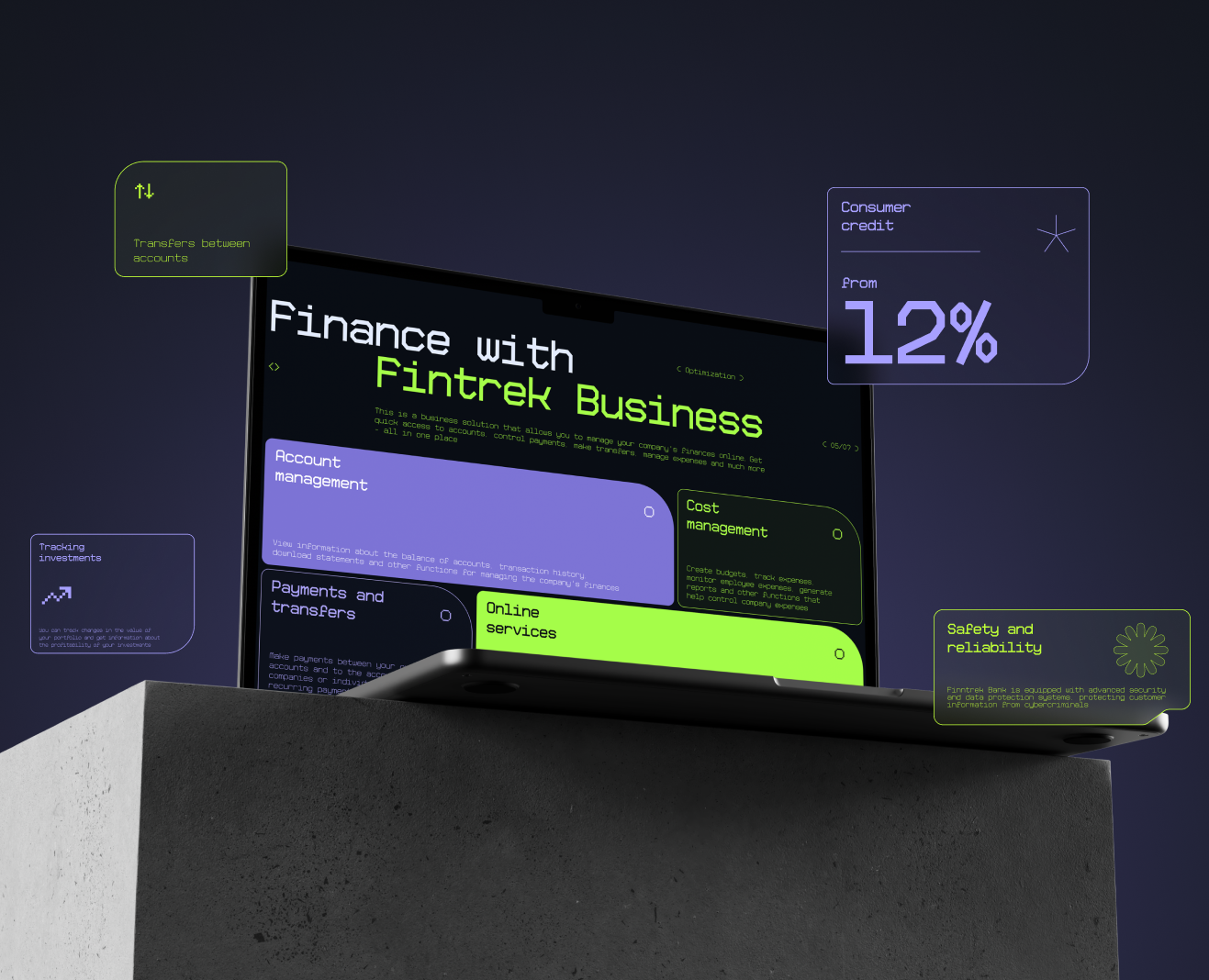 Fintrek Bank / Web — Интерфейсы на Dprofile