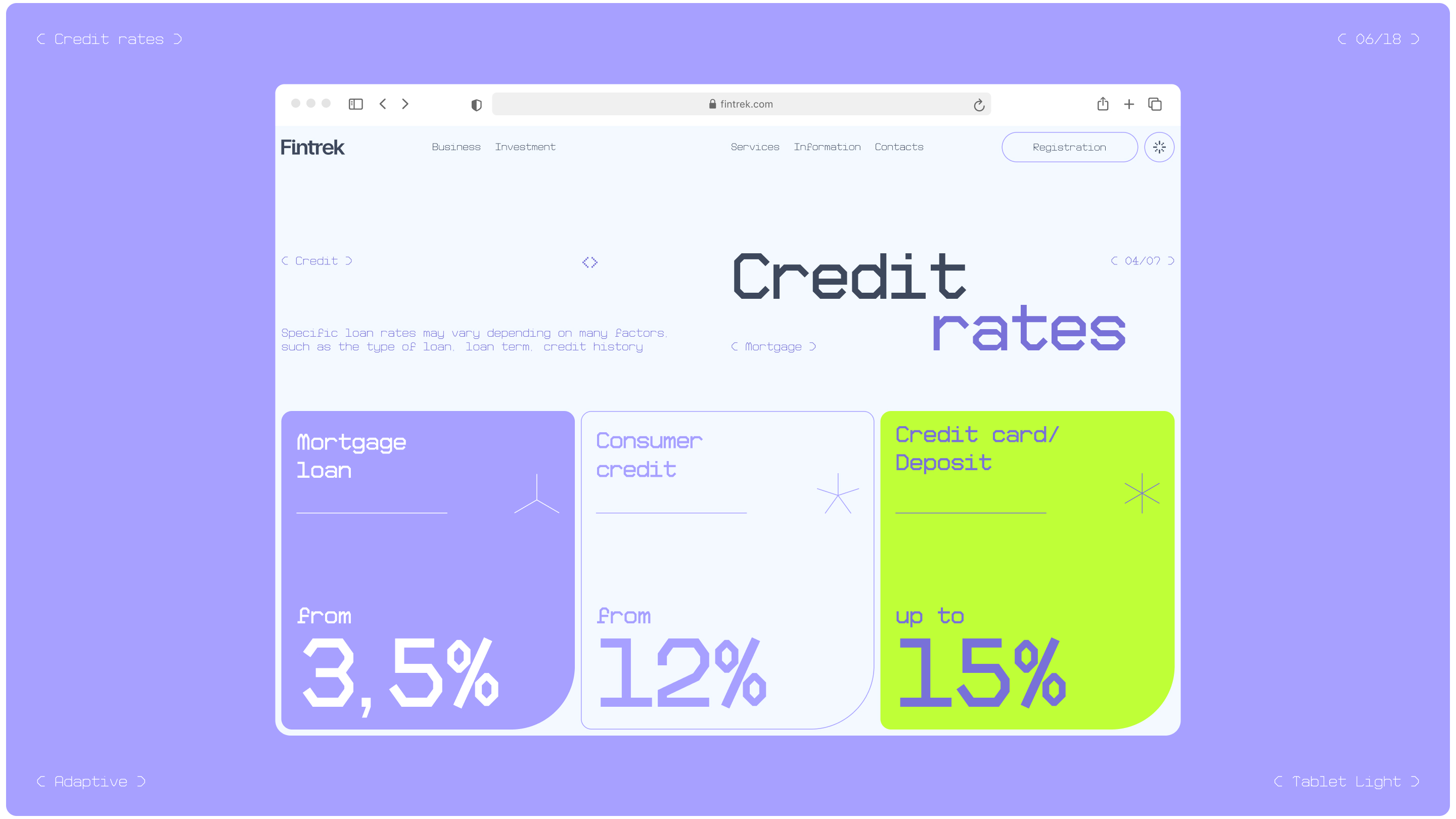Fintrek Bank / Web — Изображение №9 — Интерфейсы на Dprofile
