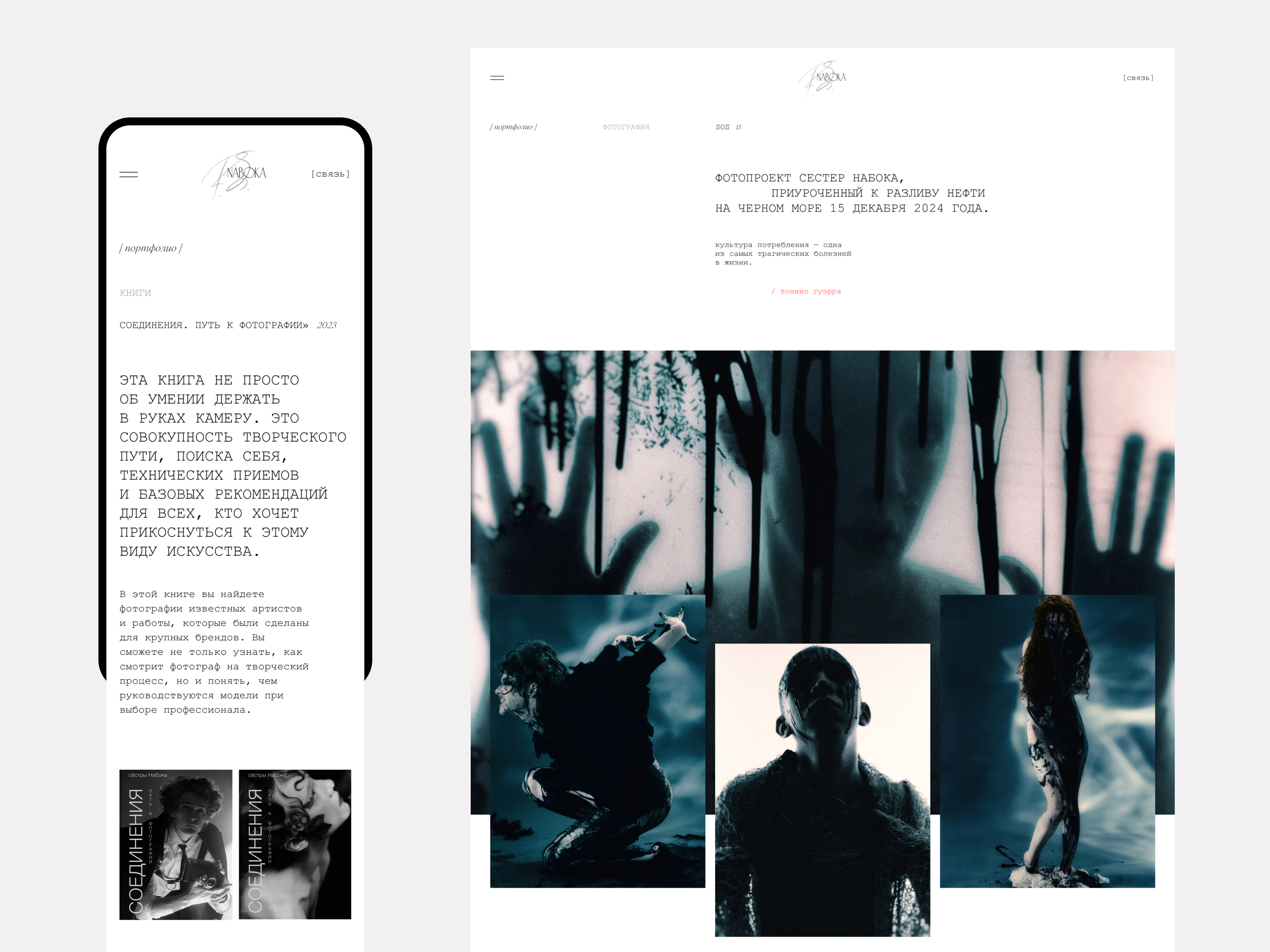 Сайт-портфолио для сестер Набока — Изображение №6 — Интерфейсы на Dprofile
