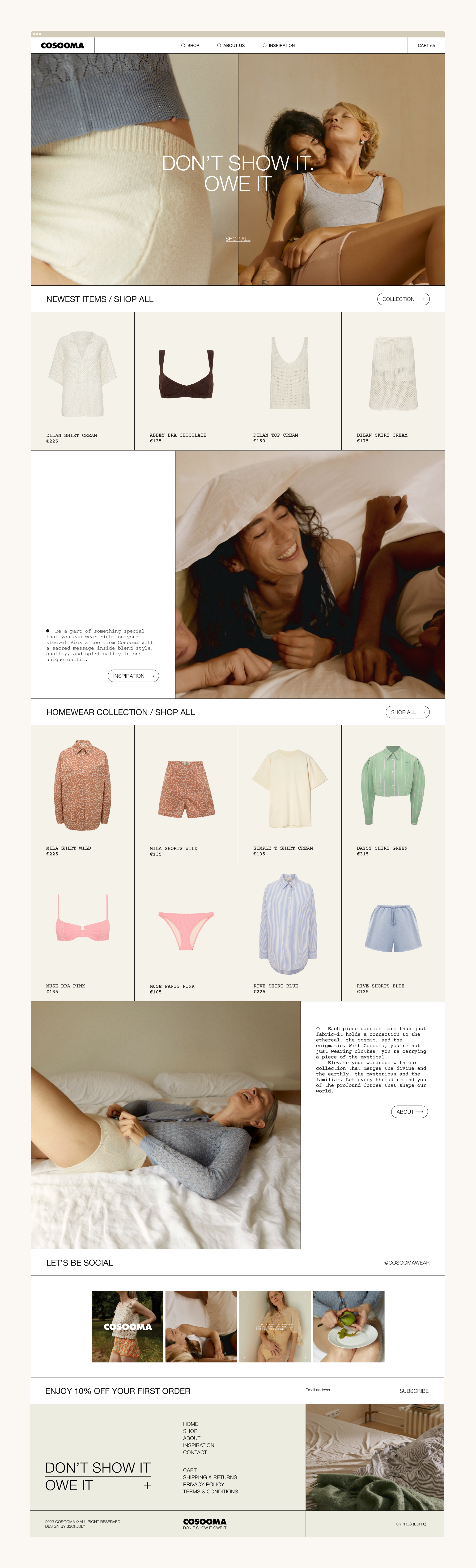 COSOOMA fashion brand - Визуальная идентичность и Веб дизайн — Изображение №5 — Интерфейсы, Брендинг на Dprofile