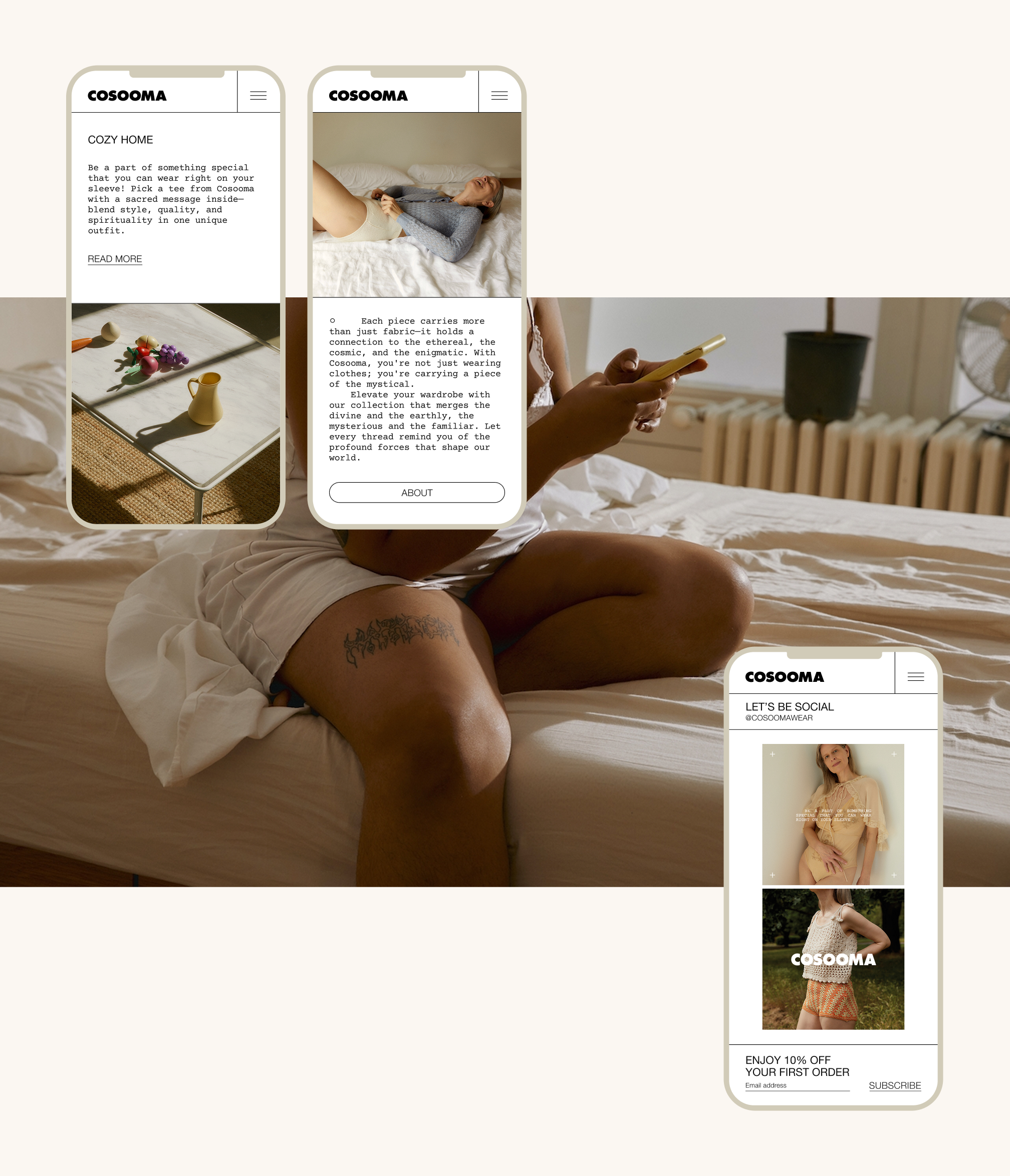 COSOOMA fashion brand - Визуальная идентичность и Веб дизайн — Изображение №12 — Интерфейсы, Брендинг на Dprofile