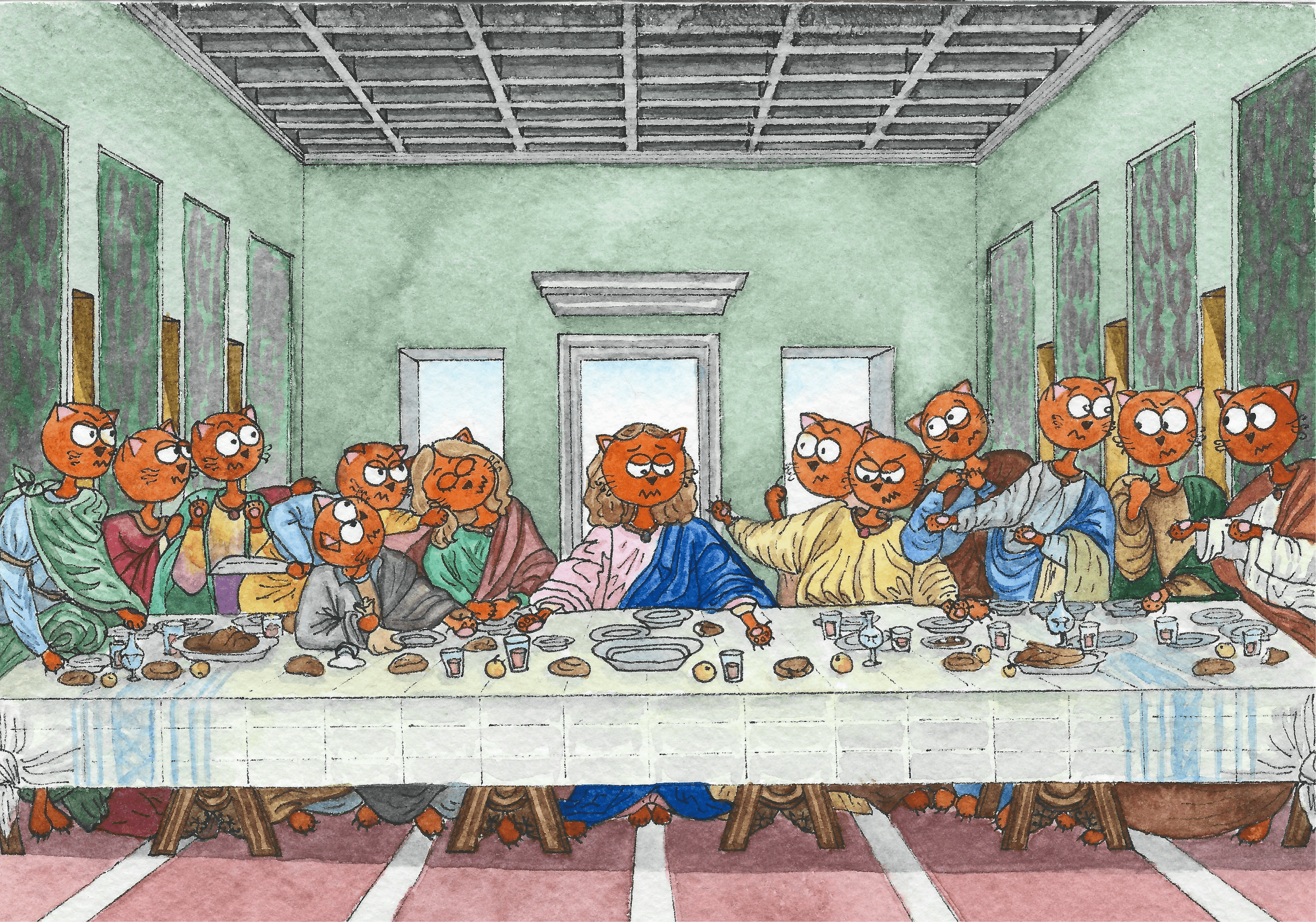 Котокопии именитых картин — Изображение №11 — Иллюстрация на Dprofile