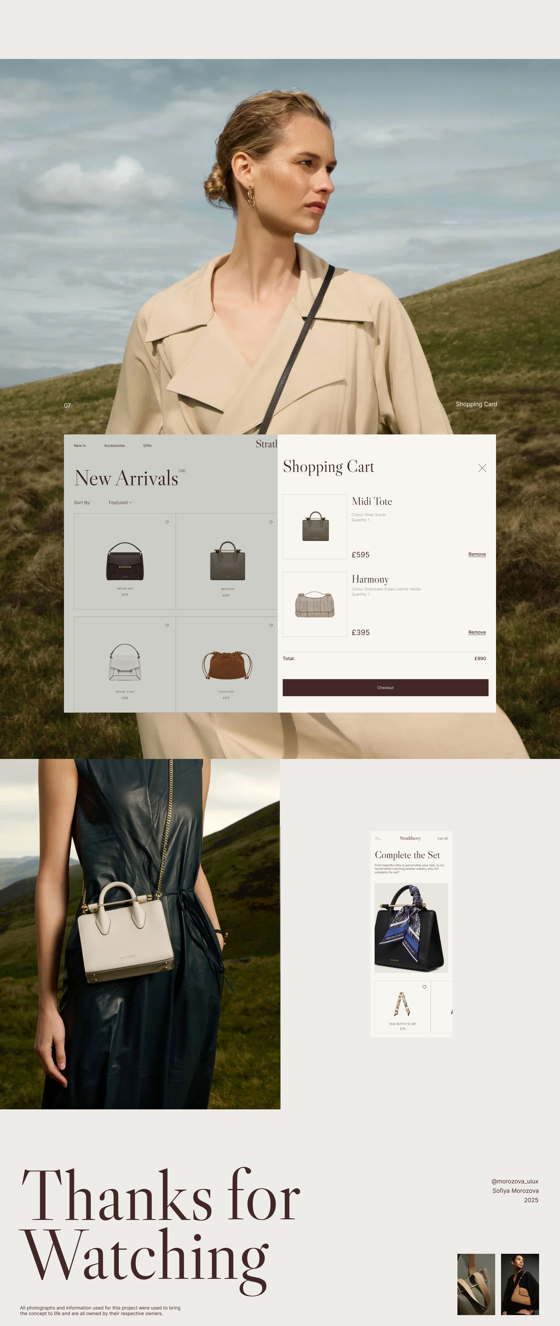 Strathberry online store redesign concept — Изображение №7 — Интерфейсы, Брендинг на Dprofile