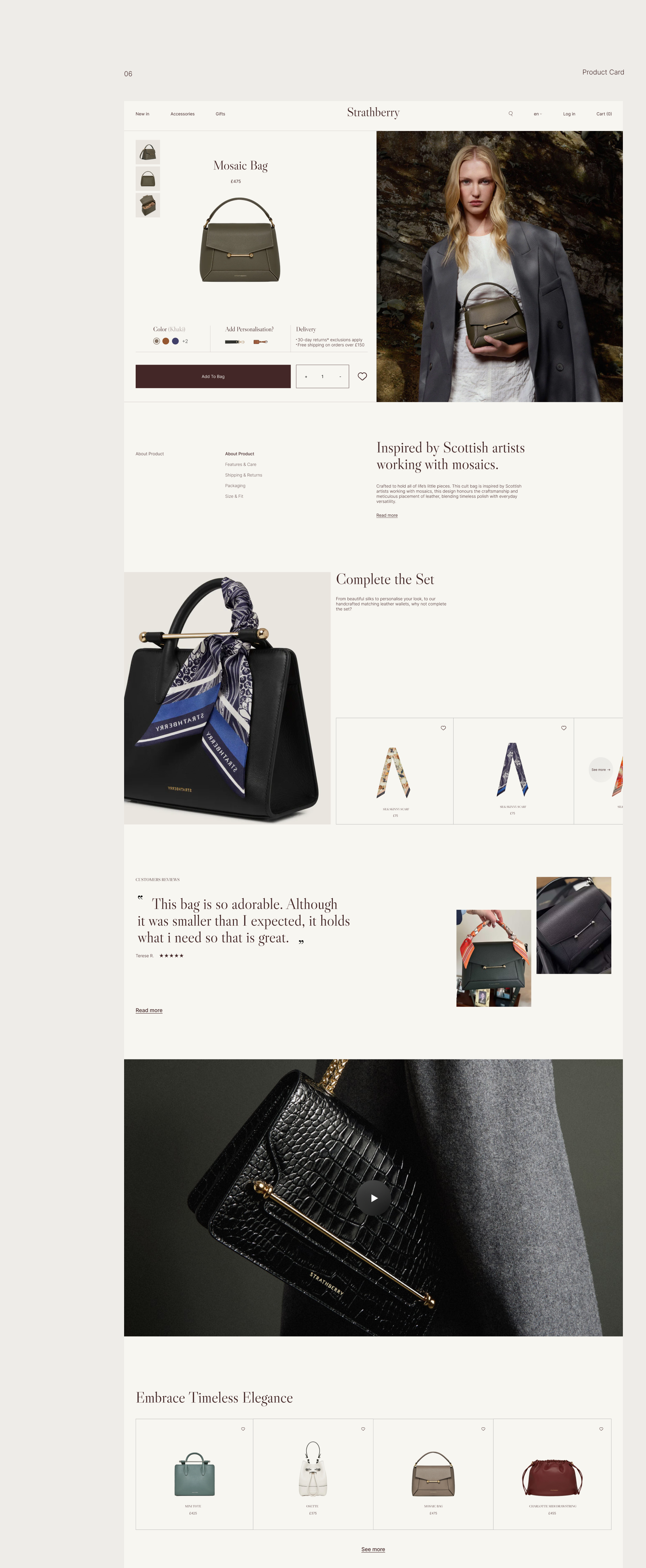 Strathberry online store redesign concept — Изображение №6 — Интерфейсы, Брендинг на Dprofile