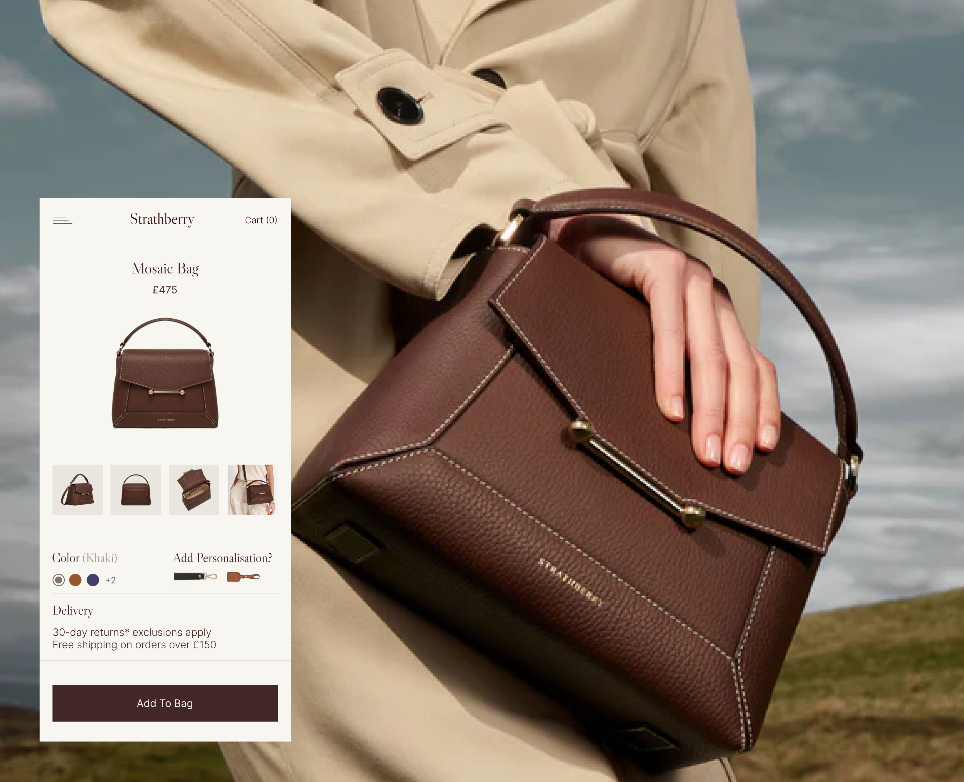 Strathberry online store redesign concept на Dprofile