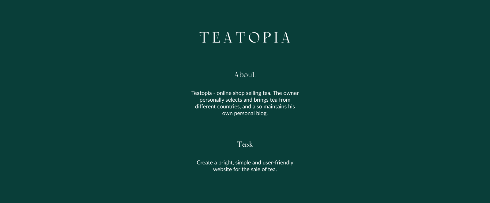 Teatopia — Online Tea Store | Website — Изображение №2 — Интерфейсы на Dprofile