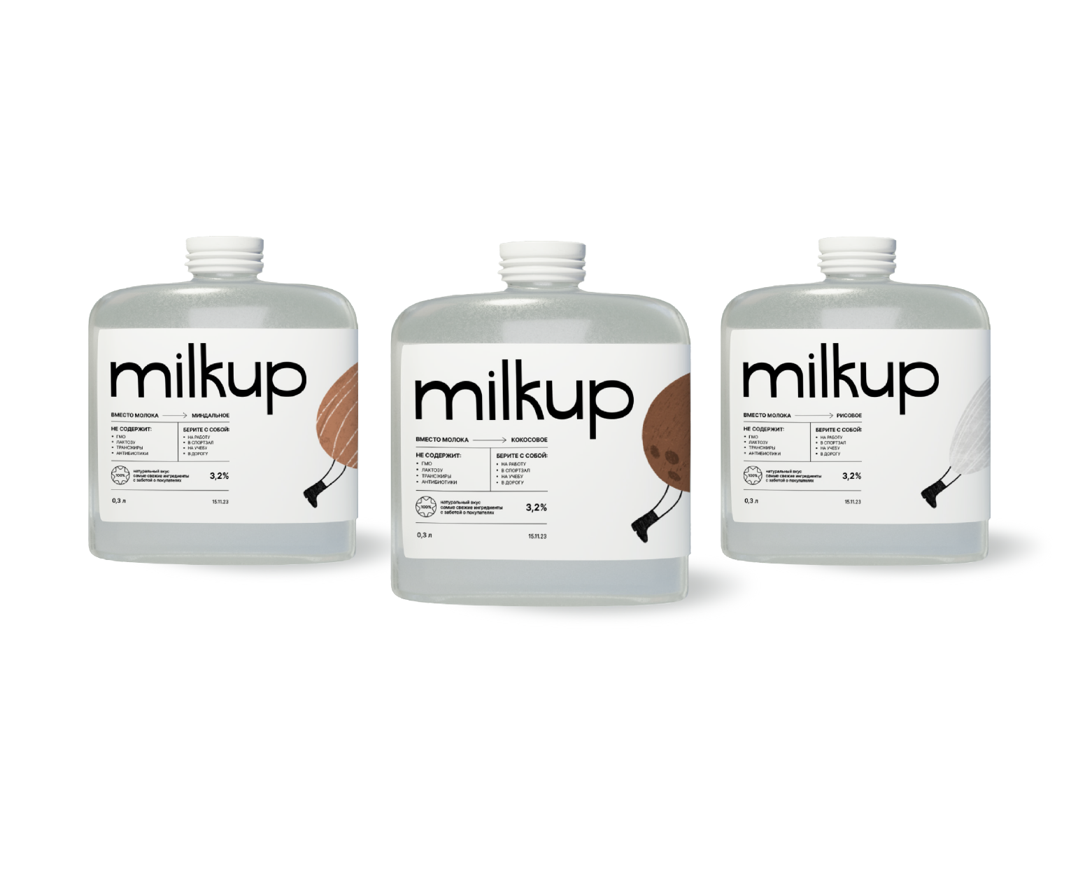 Альтернативное молоко "milkup" — Интерфейсы, Брендинг на Dprofile