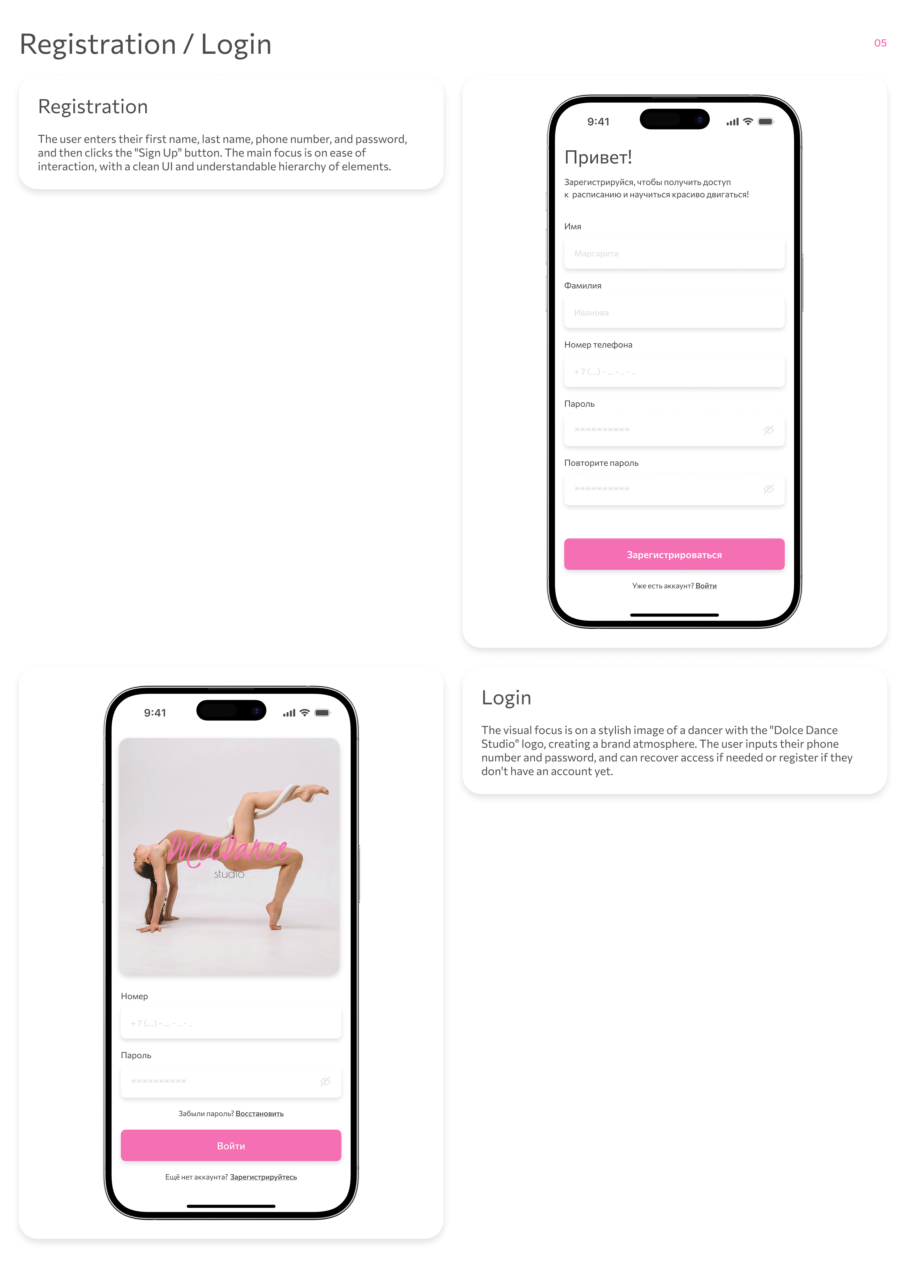 Mobile app for dance stutio — Изображение №6 — Интерфейсы на Dprofile