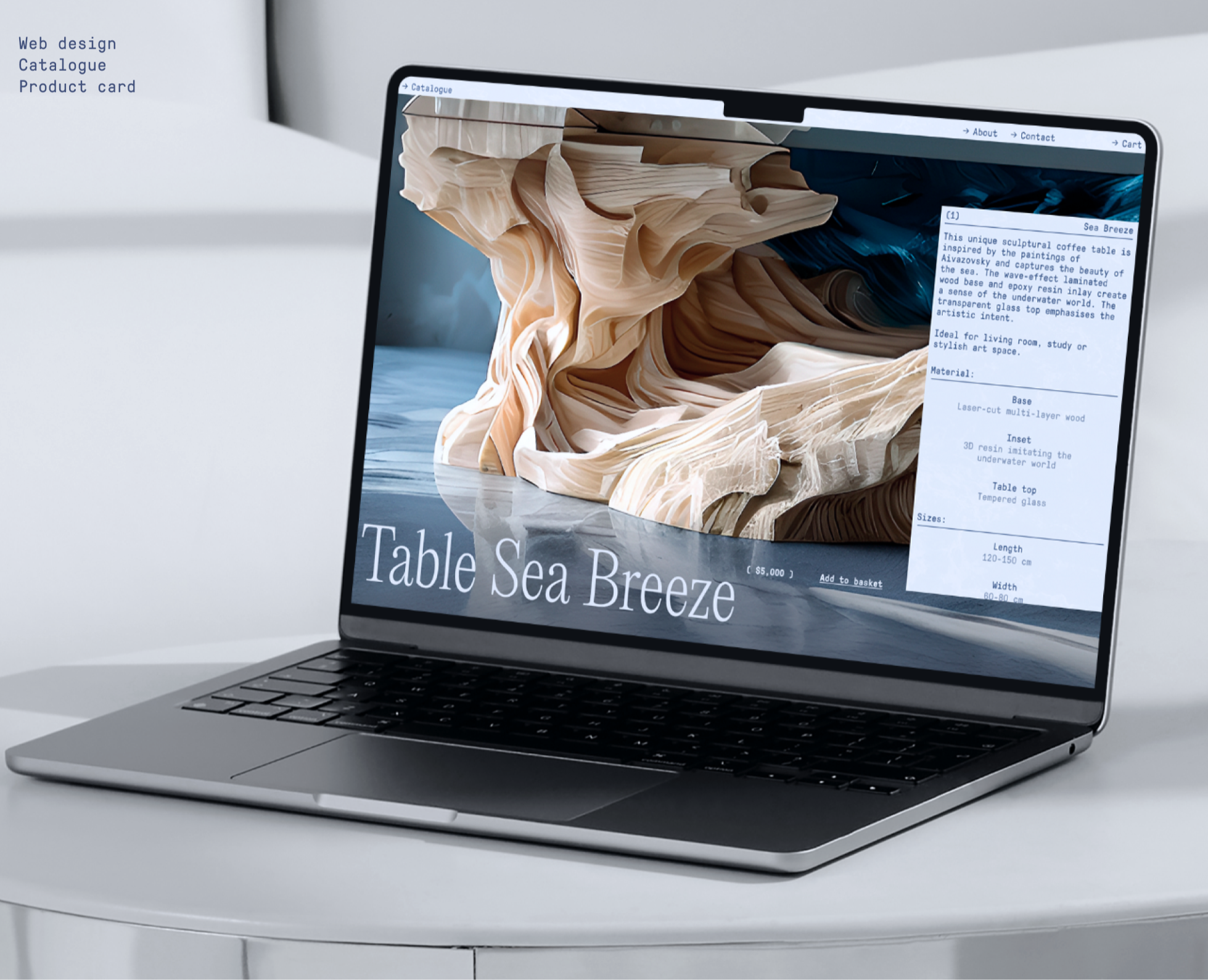 Shop for designer tables — Интерфейсы, Анимация на Dprofile