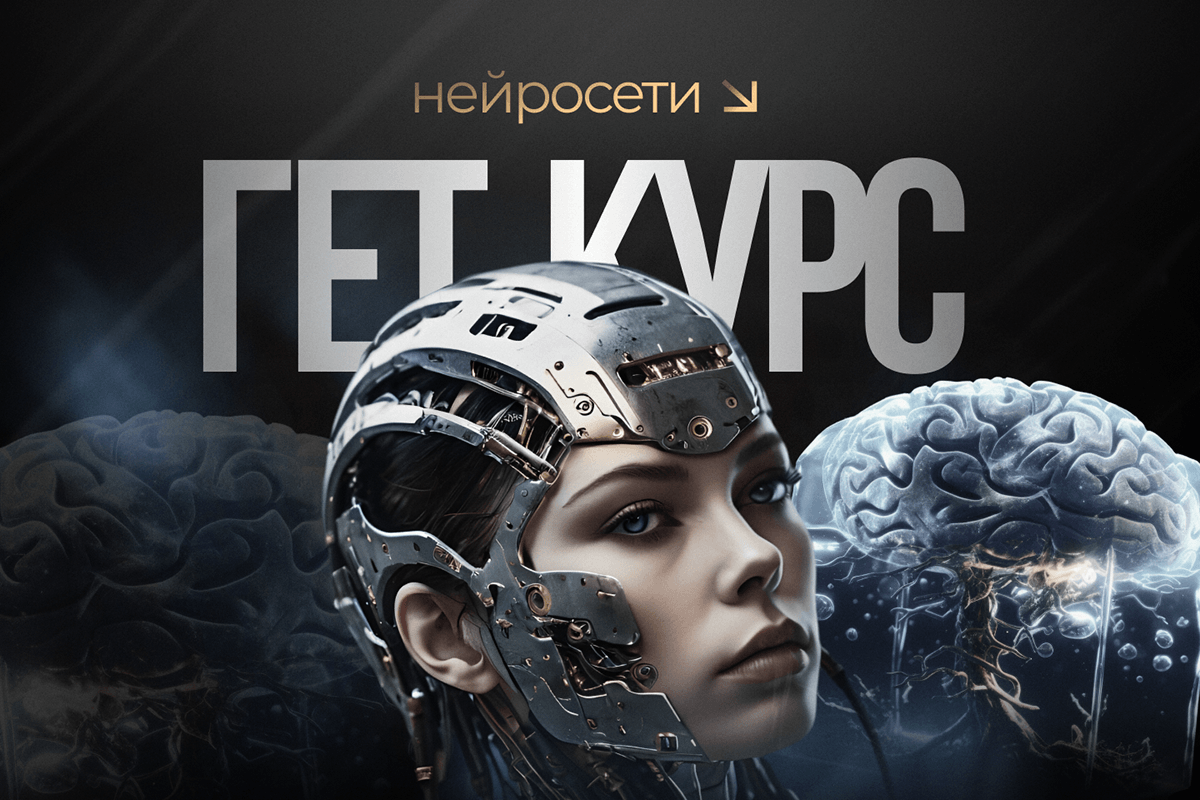 Дизайн-концепт курса про нейросети — Изображение №1 — Брендинг, Графика на Dprofile