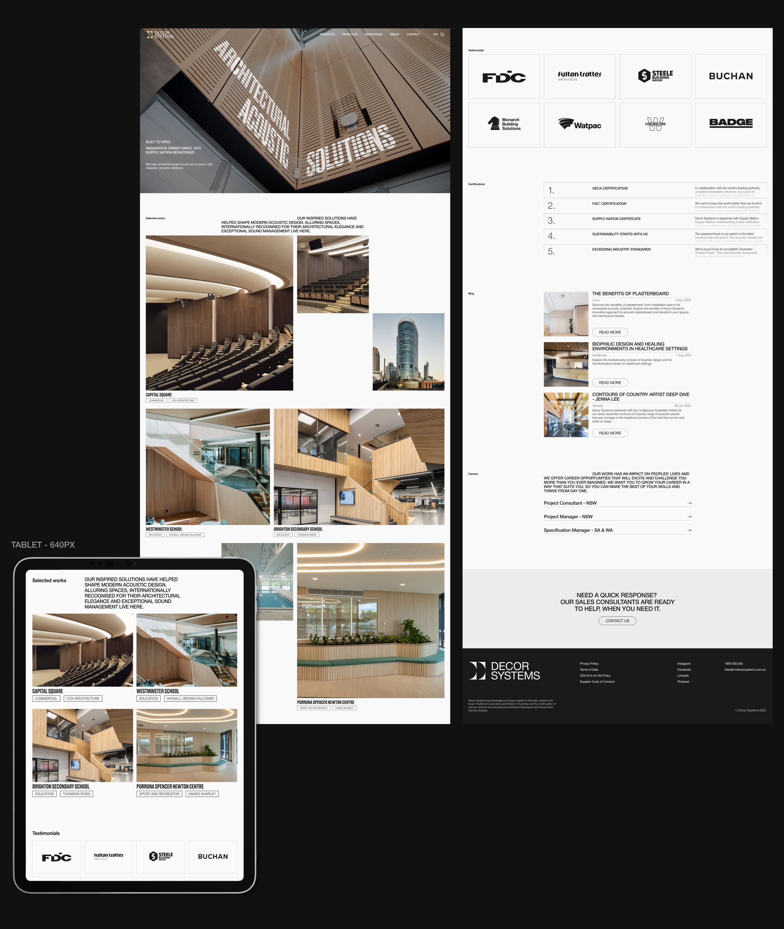 DECOR SYSTEMS | CORPORATE WEBSITE REDESIGN — Изображение №4 — Интерфейсы, Графика на Dprofile