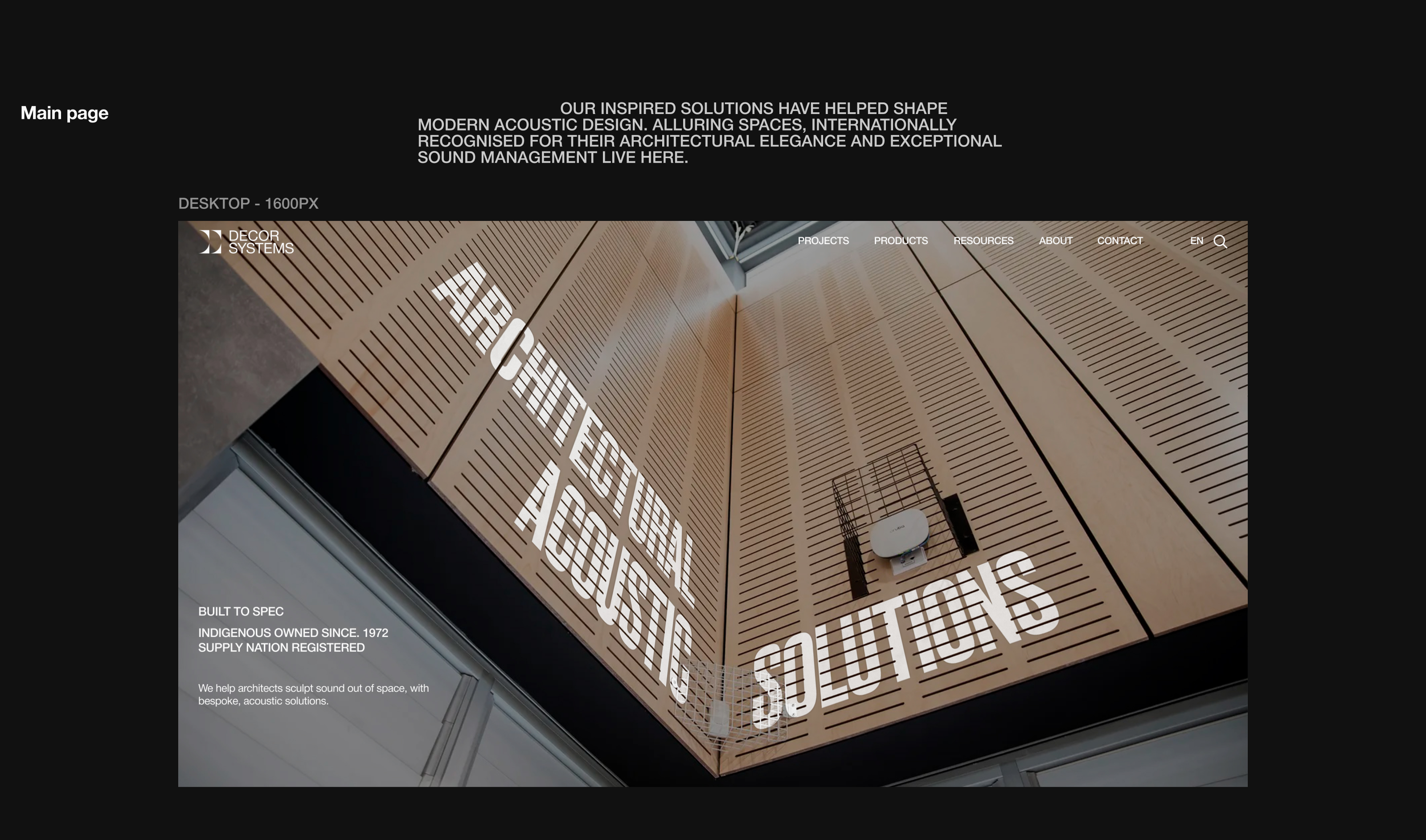 DECOR SYSTEMS | CORPORATE WEBSITE REDESIGN — Изображение №2 — Интерфейсы, Графика на Dprofile