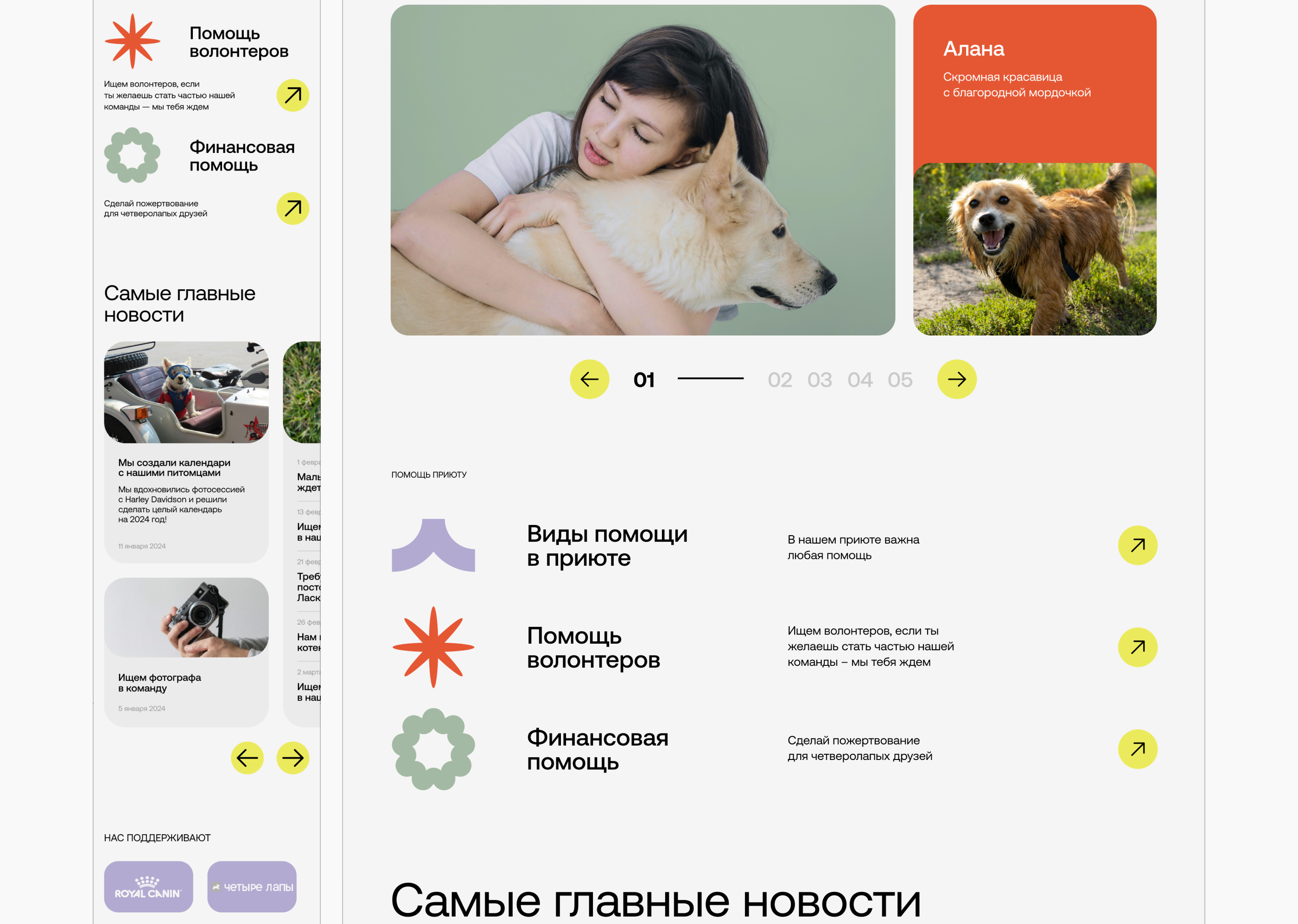 ISKRA DOG SHELTER | Website redesign — Изображение №4 — Интерфейсы на Dprofile