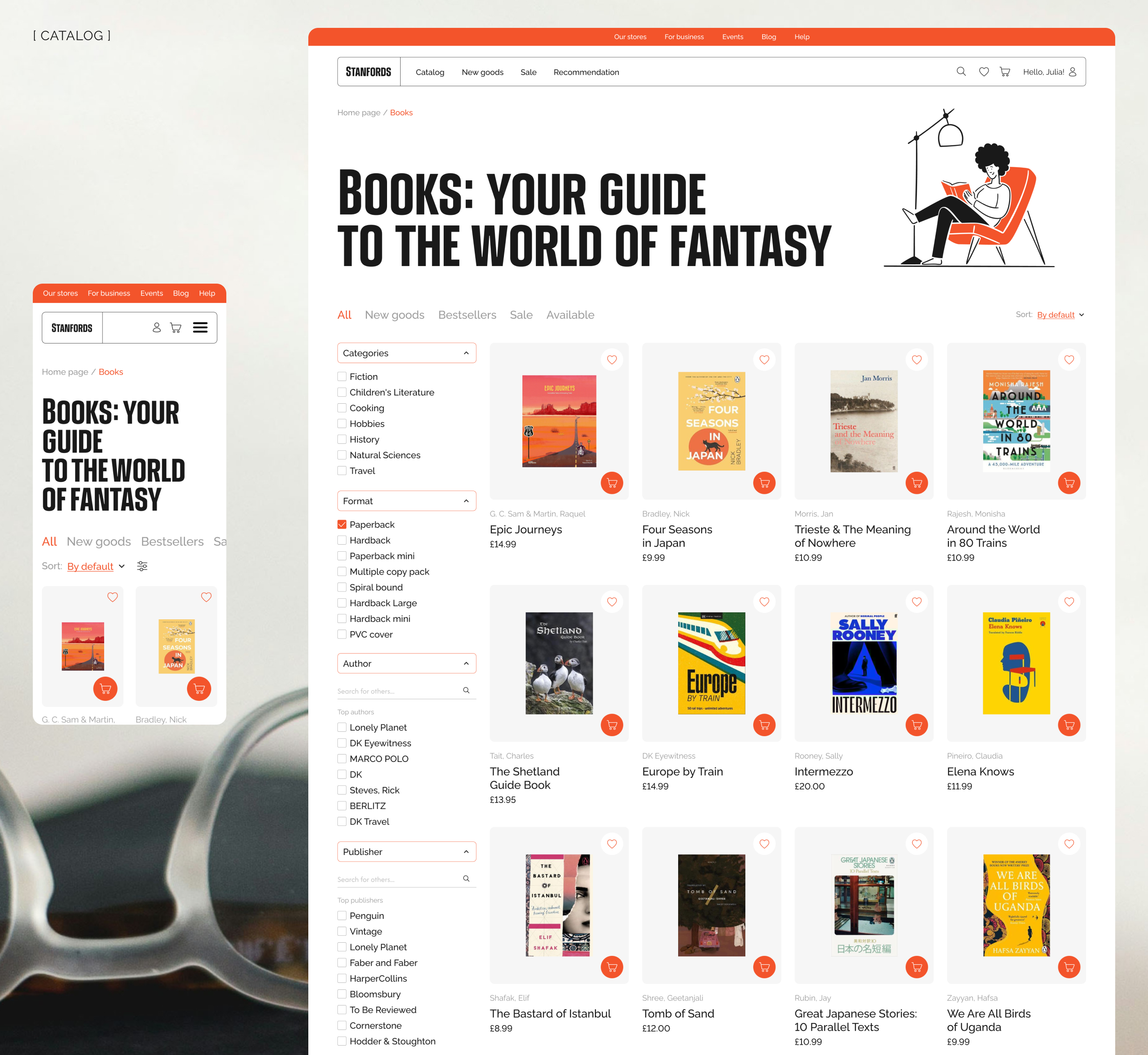 STANFORDS | Online store website redesign — Изображение №7 — Интерфейсы на Dprofile