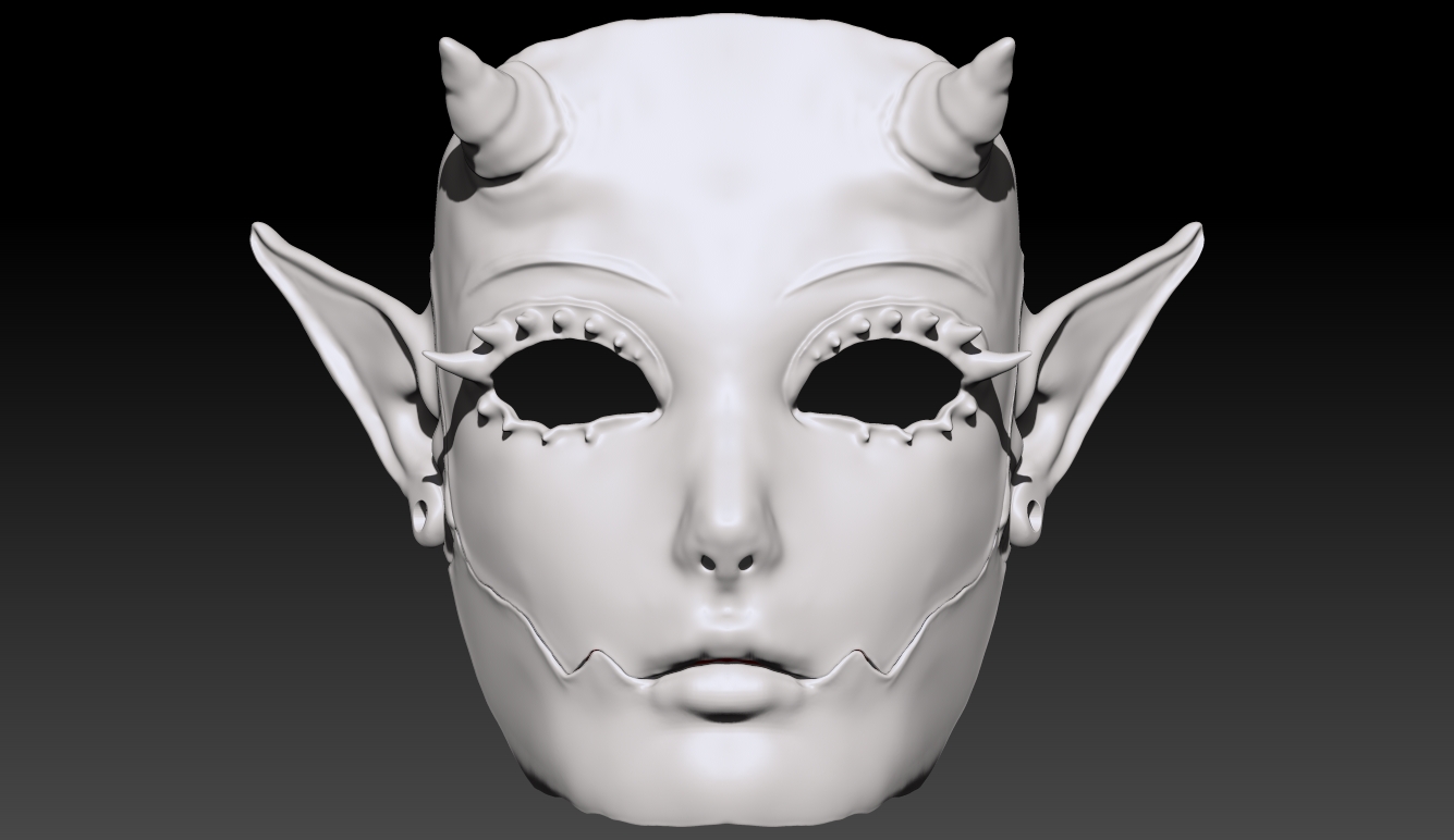Oni no Kamen (Маска демона Они) — Изображение №1 — Иллюстрация, 3D на Dprofile