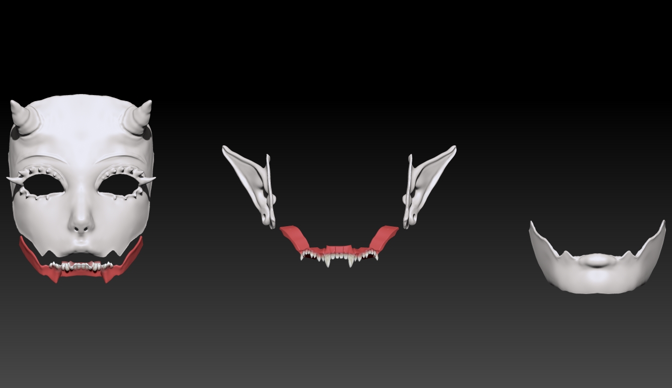 Oni no Kamen (Маска демона Они) — Изображение №3 — Иллюстрация, 3D на Dprofile
