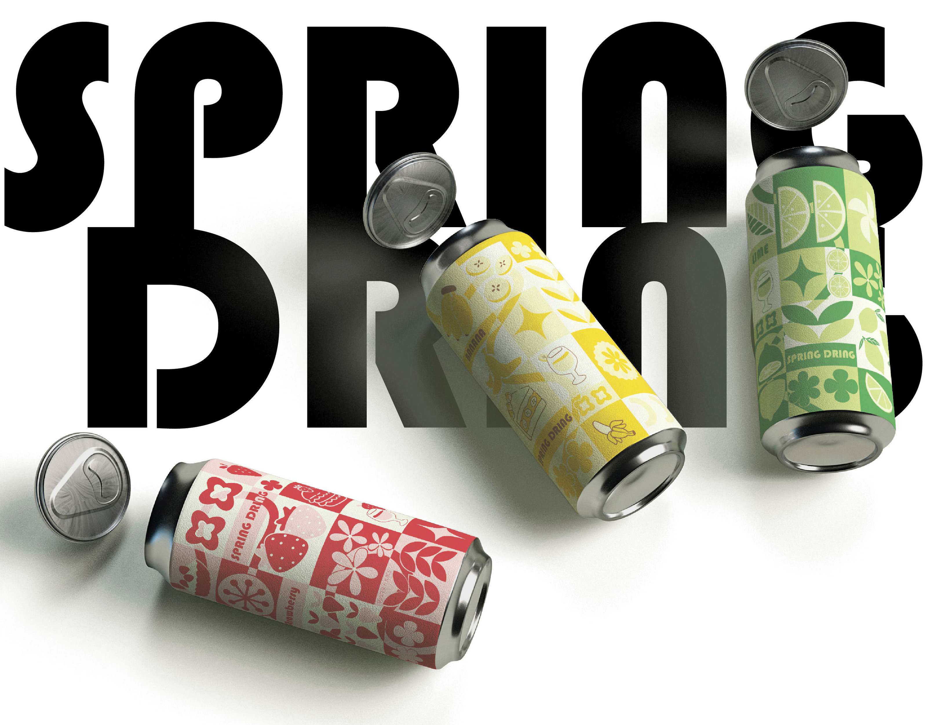 SPRING DRINK | Packaging Design | Soda can — Изображение №1 — Брендинг на Dprofile