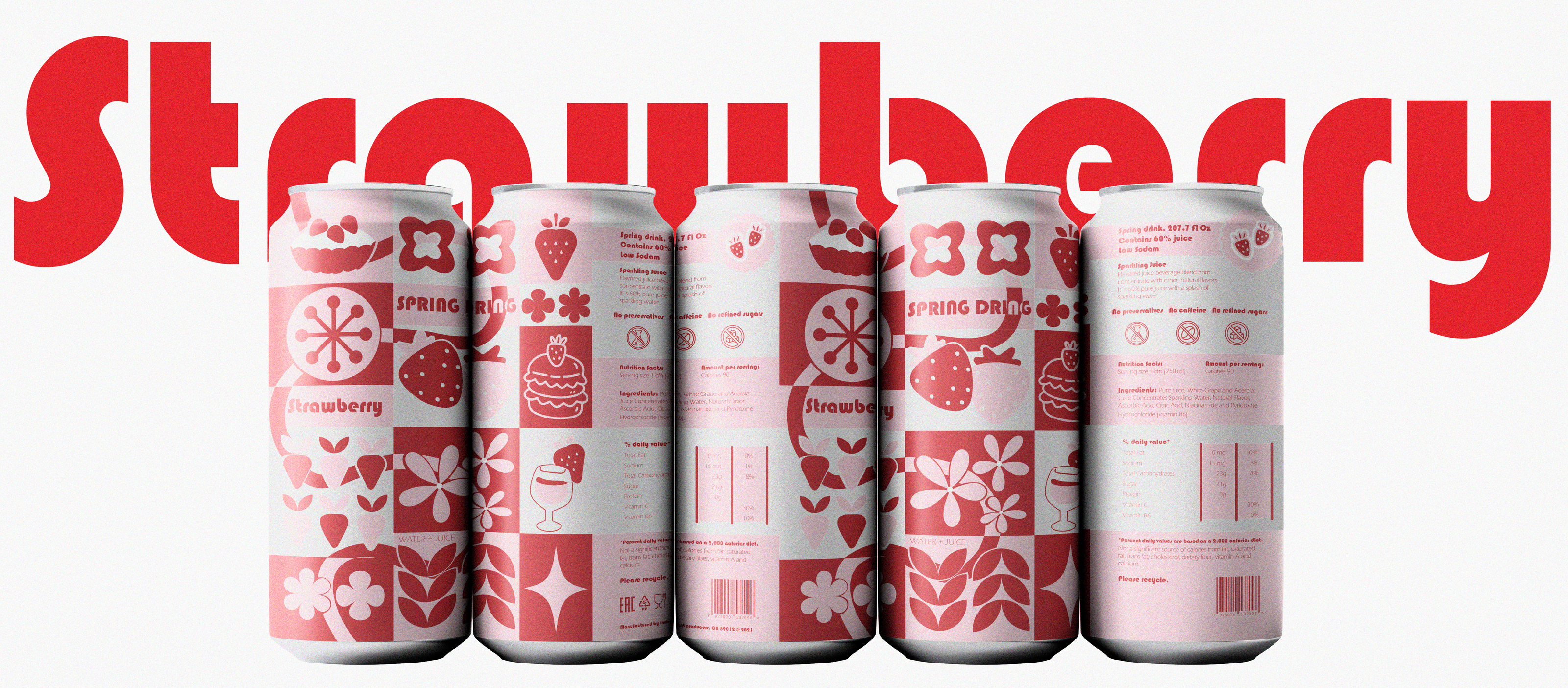 SPRING DRINK | Packaging Design | Soda can — Изображение №2 — Брендинг на Dprofile