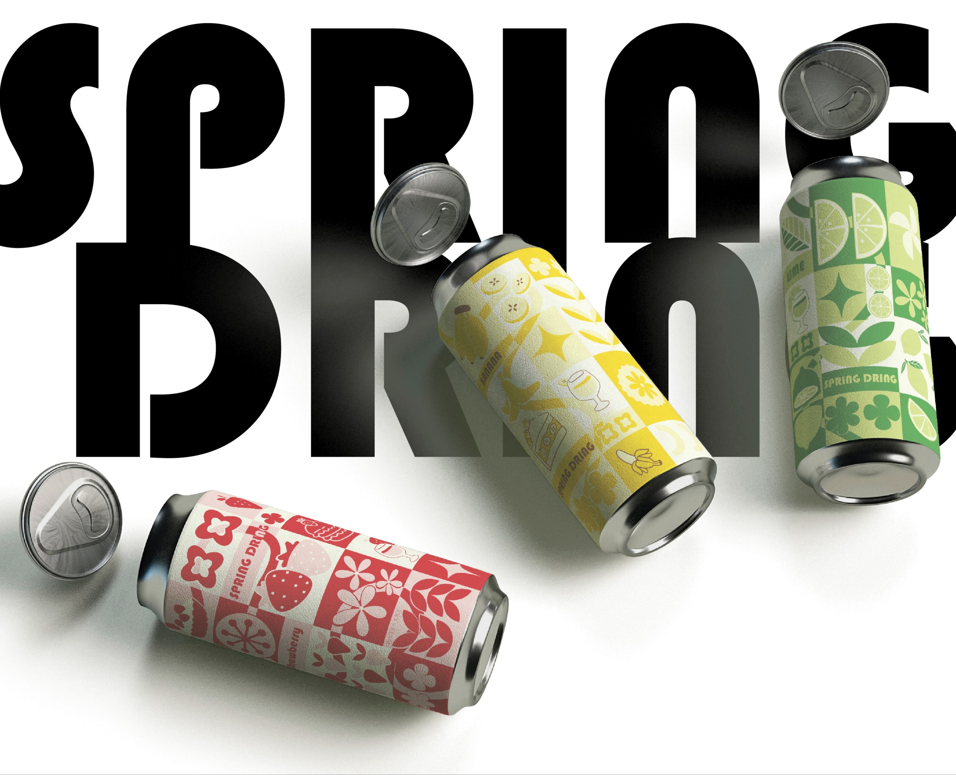 SPRING DRINK | Packaging Design | Soda can на Dprofile