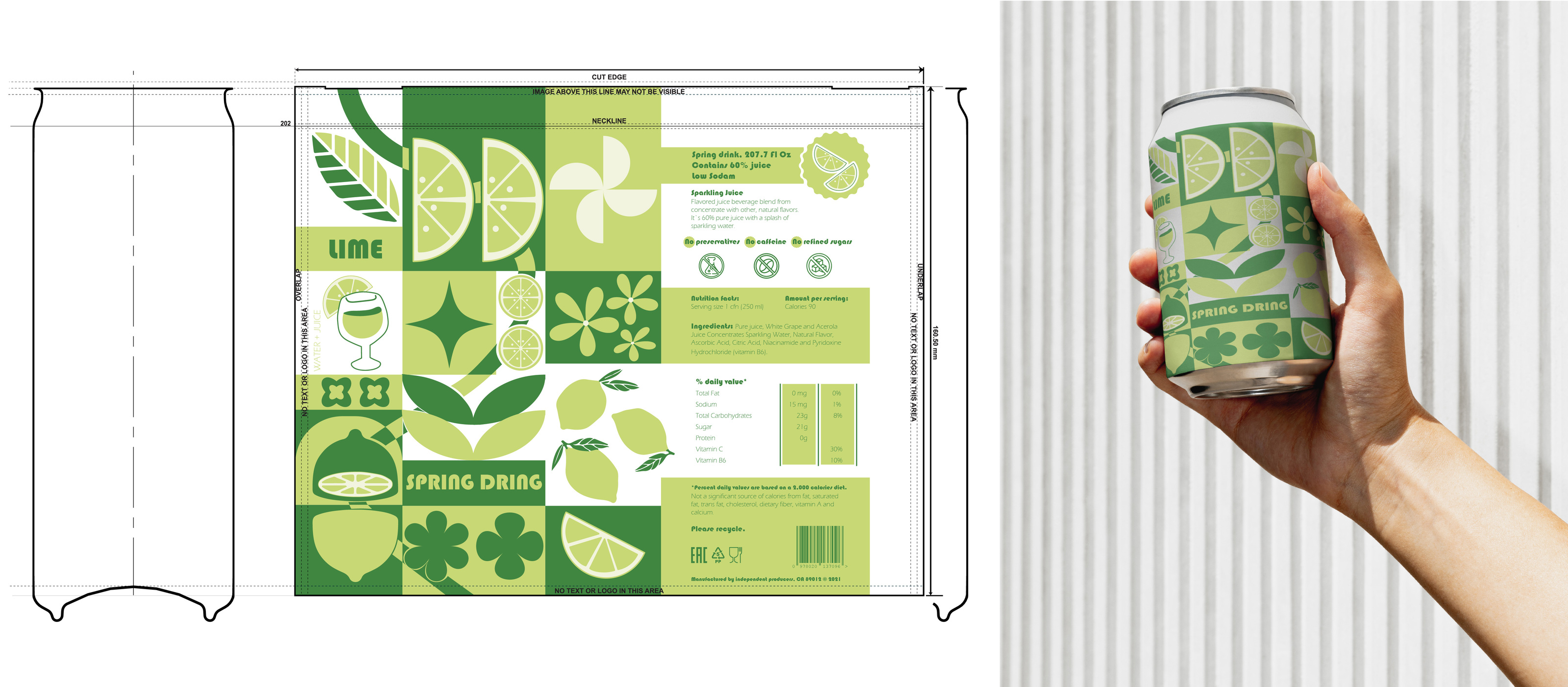 SPRING DRINK | Packaging Design | Soda can — Изображение №6 — Брендинг на Dprofile