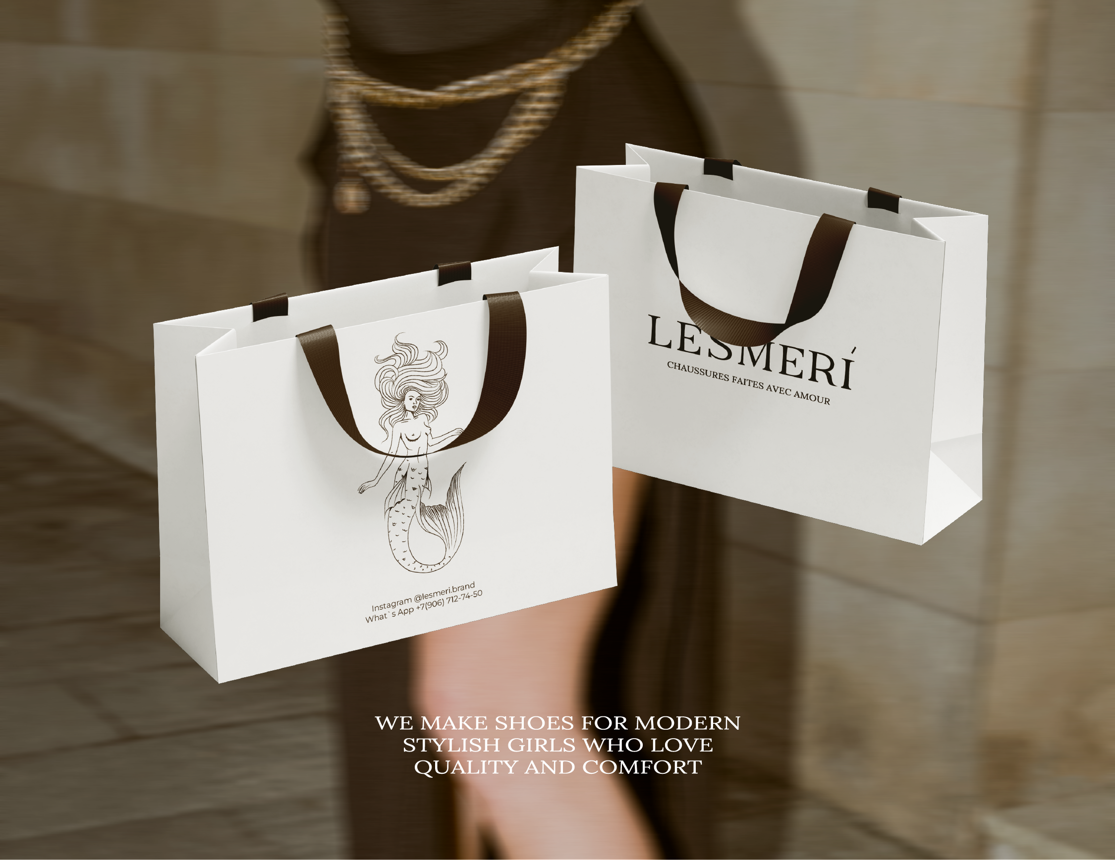 LESMERI® — бренд обуви (нейминг + фирменный стиль) — Изображение №5 — Брендинг на Dprofile