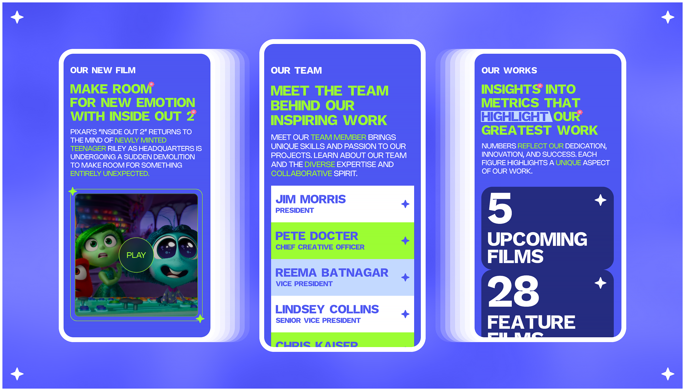 PIXAR | CORPORATE WEB-SITE REDESIGN — Изображение №7 — Интерфейсы, Брендинг на Dprofile