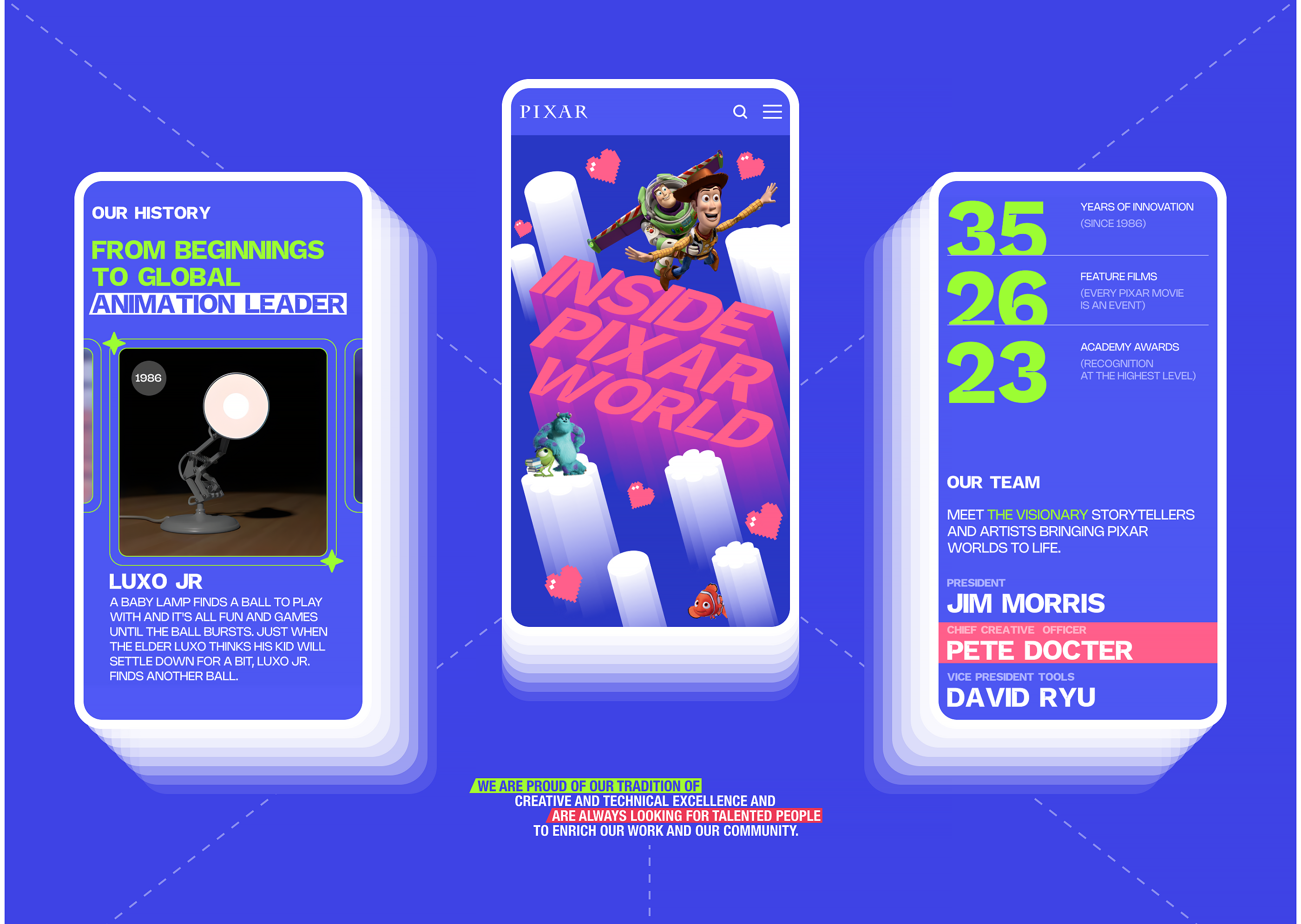 PIXAR | CORPORATE WEB-SITE REDESIGN — Изображение №11 — Интерфейсы, Брендинг на Dprofile