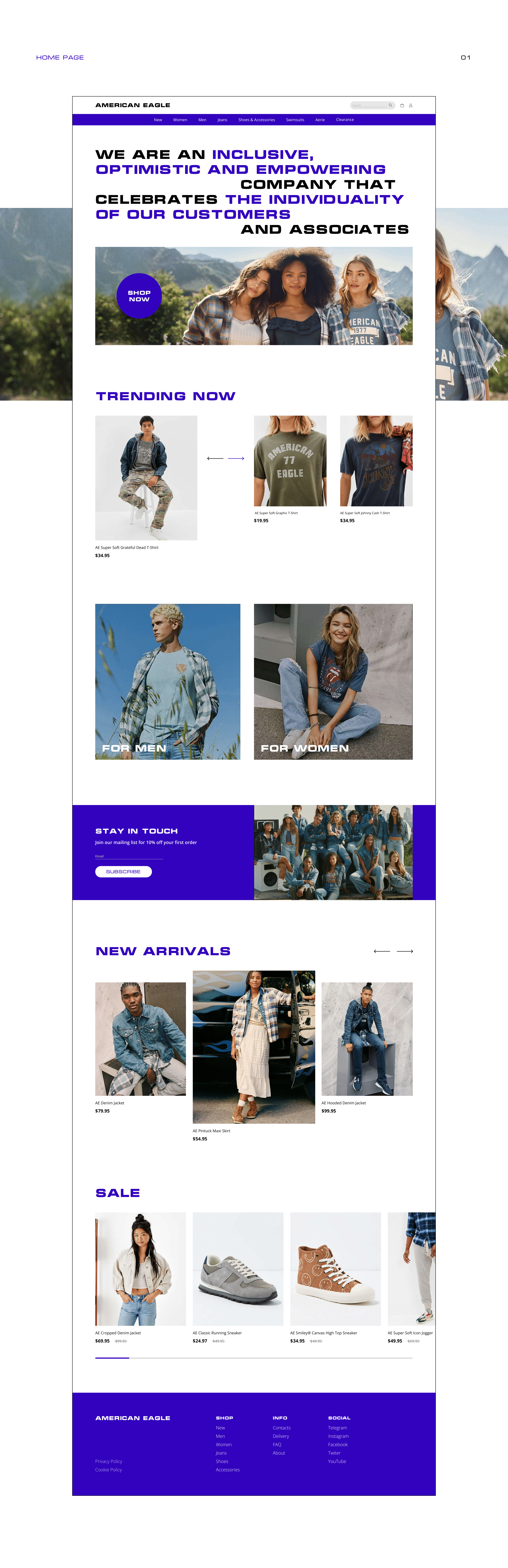 American Eagle | E-commerce — Изображение №2 — Интерфейсы, Графика на Dprofile