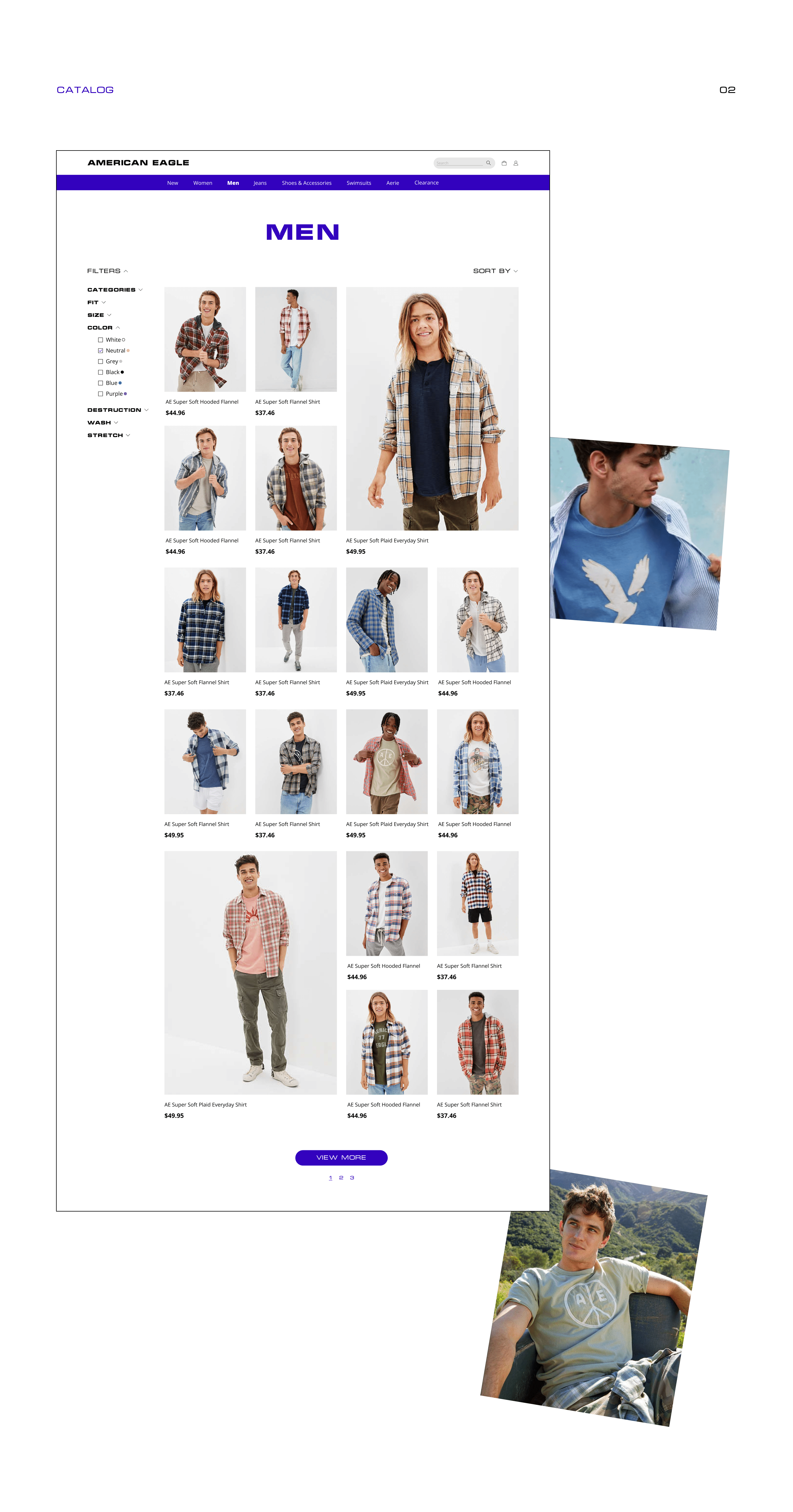 American Eagle | E-commerce — Изображение №4 — Интерфейсы, Графика на Dprofile