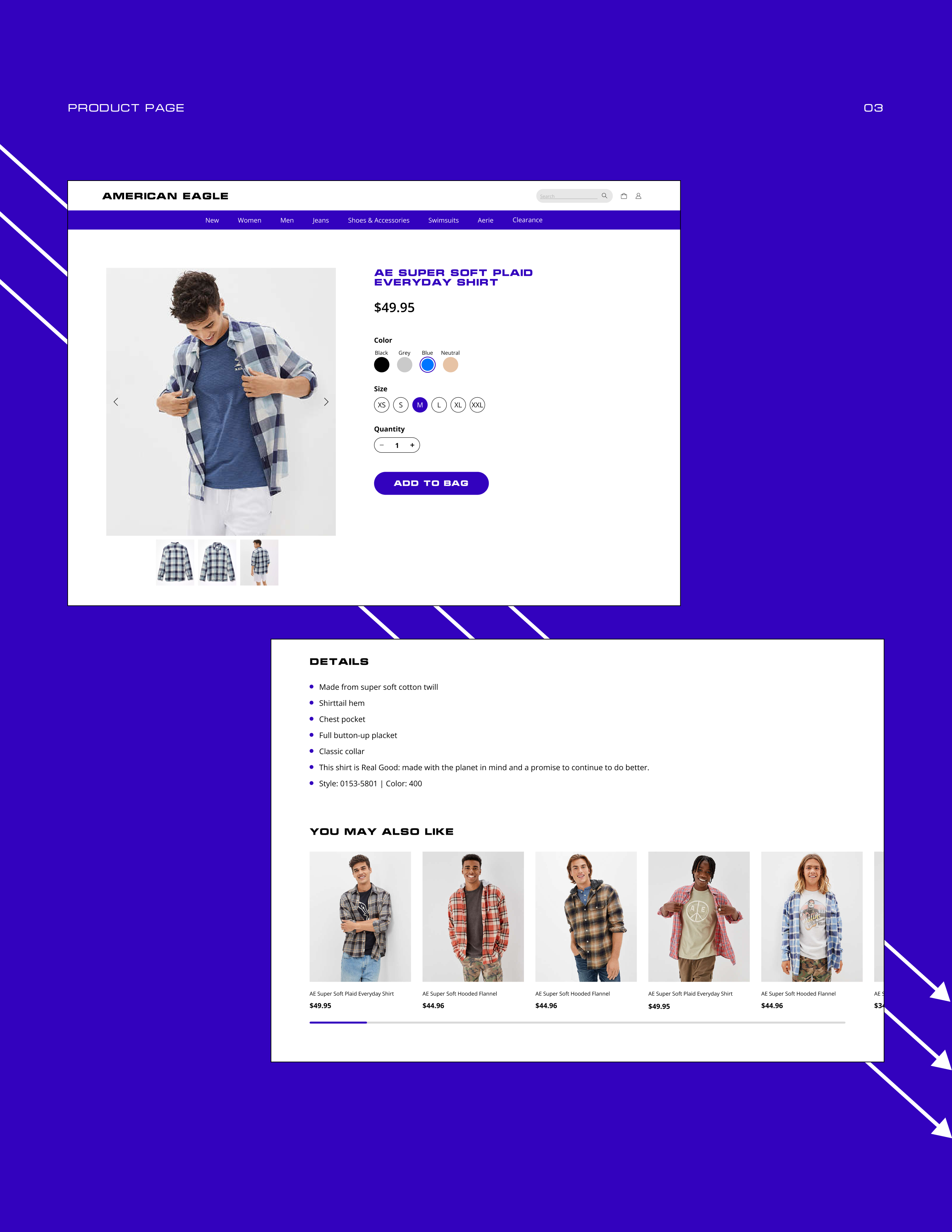 American Eagle | E-commerce — Изображение №5 — Интерфейсы, Графика на Dprofile