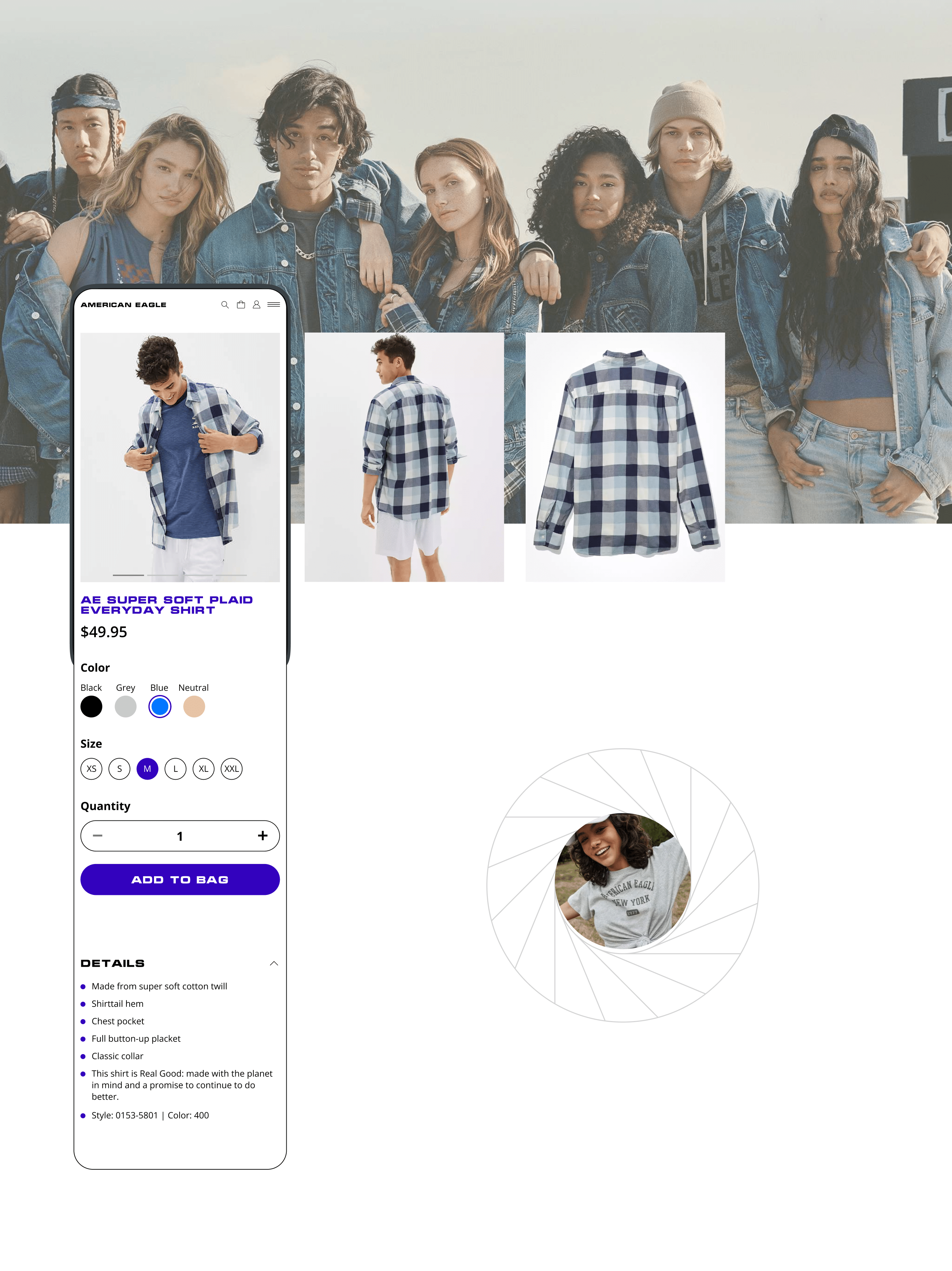 American Eagle | E-commerce — Изображение №6 — Интерфейсы, Графика на Dprofile
