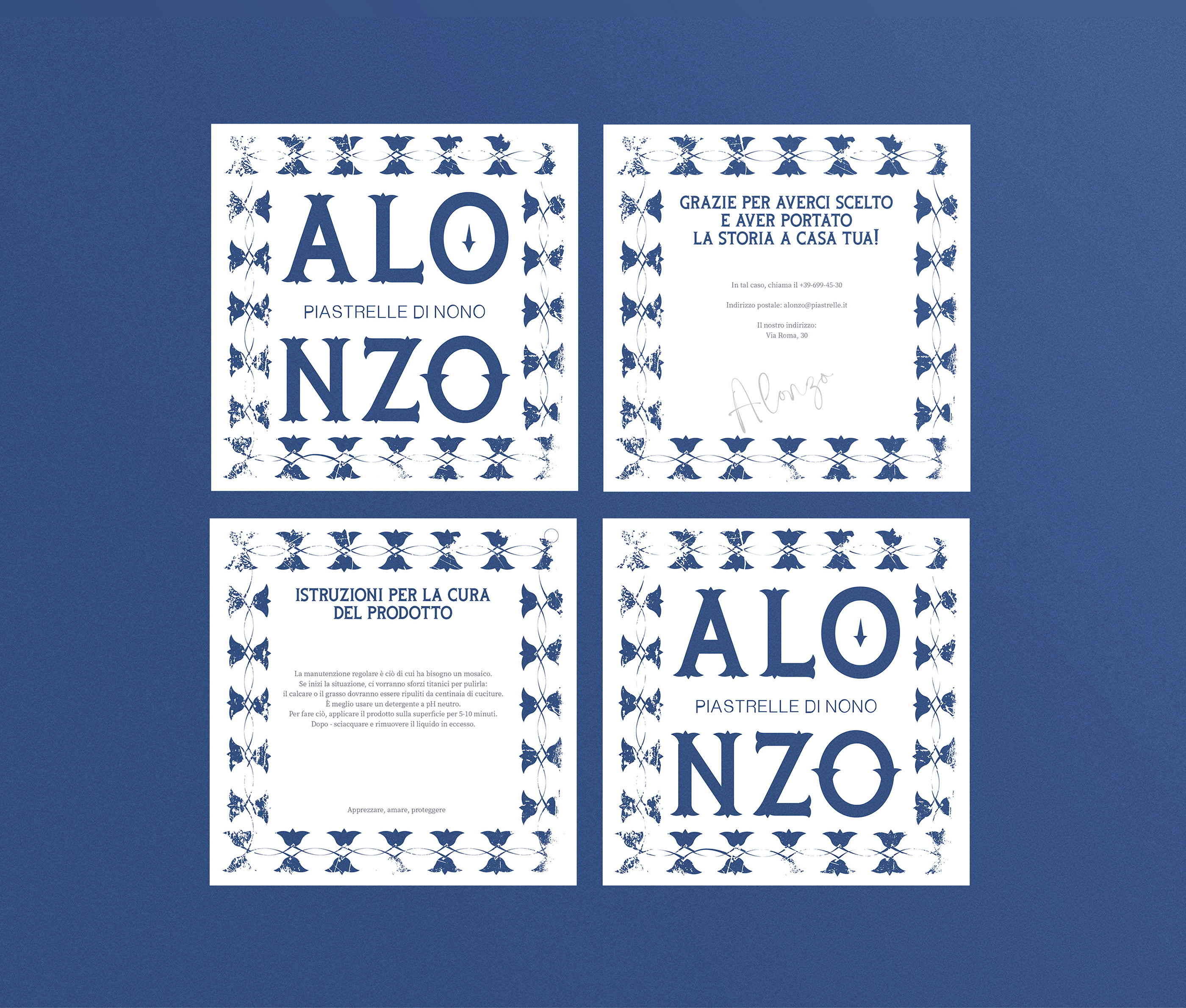 PIASTRELLE DI NONO ALONZO / brand identity / фирменный стиль — Изображение №10 — Брендинг на Dprofile