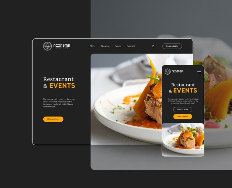 Restaurant website design | NoName — Интерфейсы на Dprofile