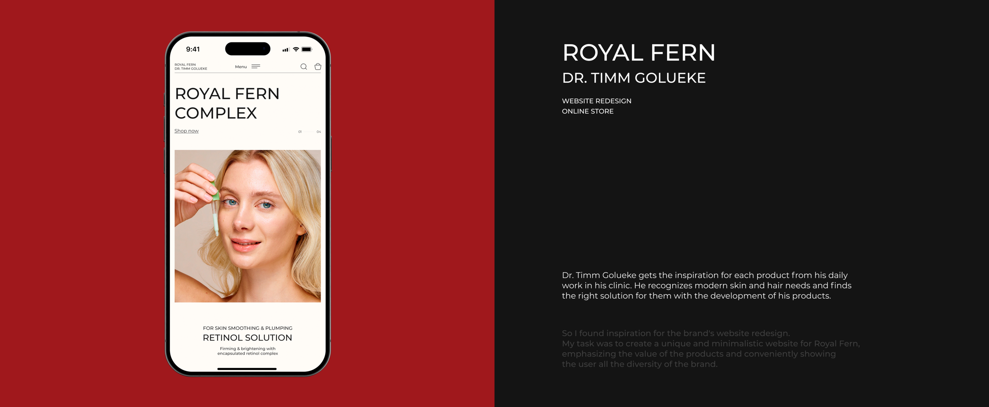 Organic skincare cosmetics Royal Fern — Изображение №2 — Интерфейсы на Dprofile