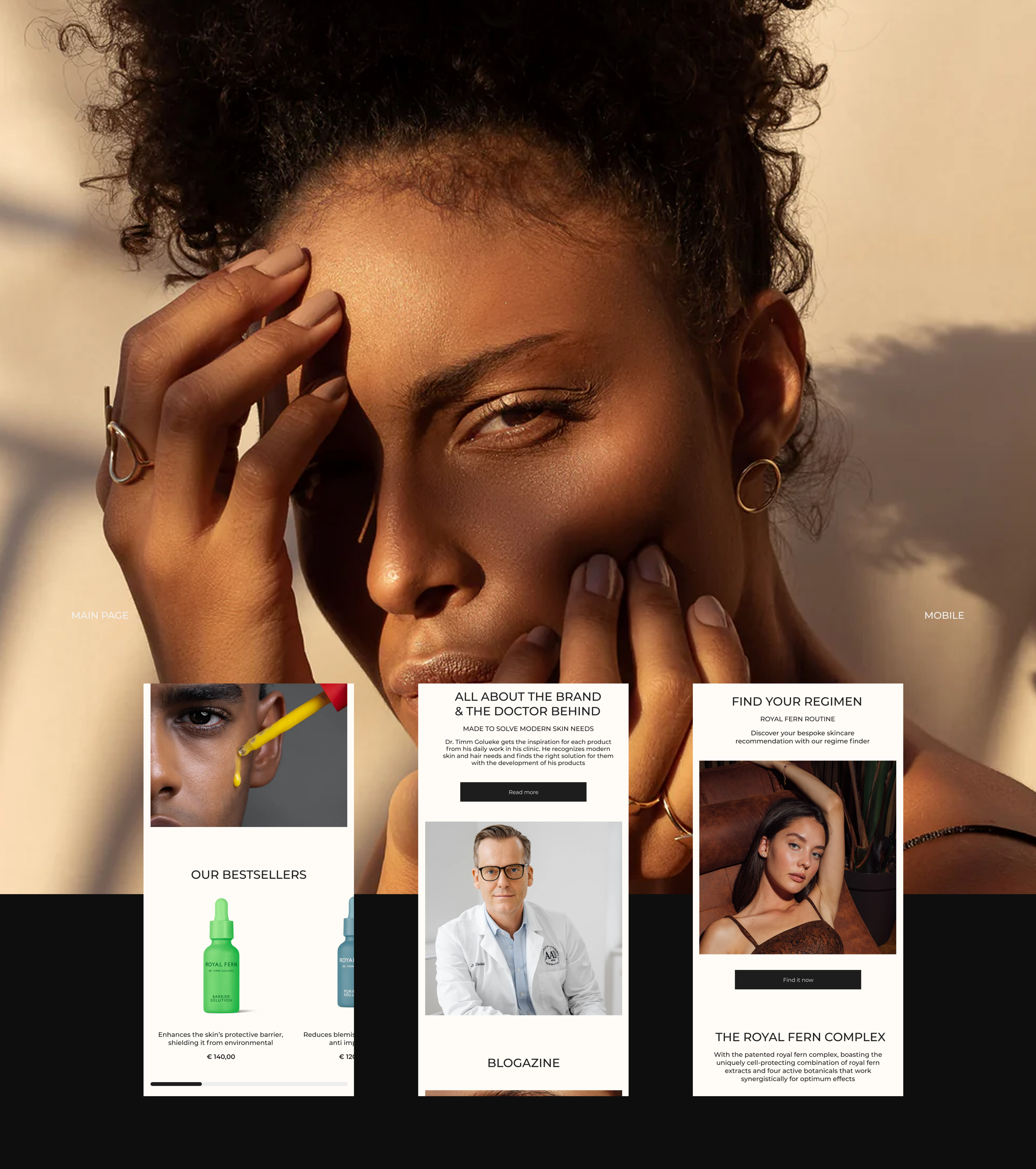 Organic skincare cosmetics Royal Fern — Изображение №7 — Интерфейсы на Dprofile