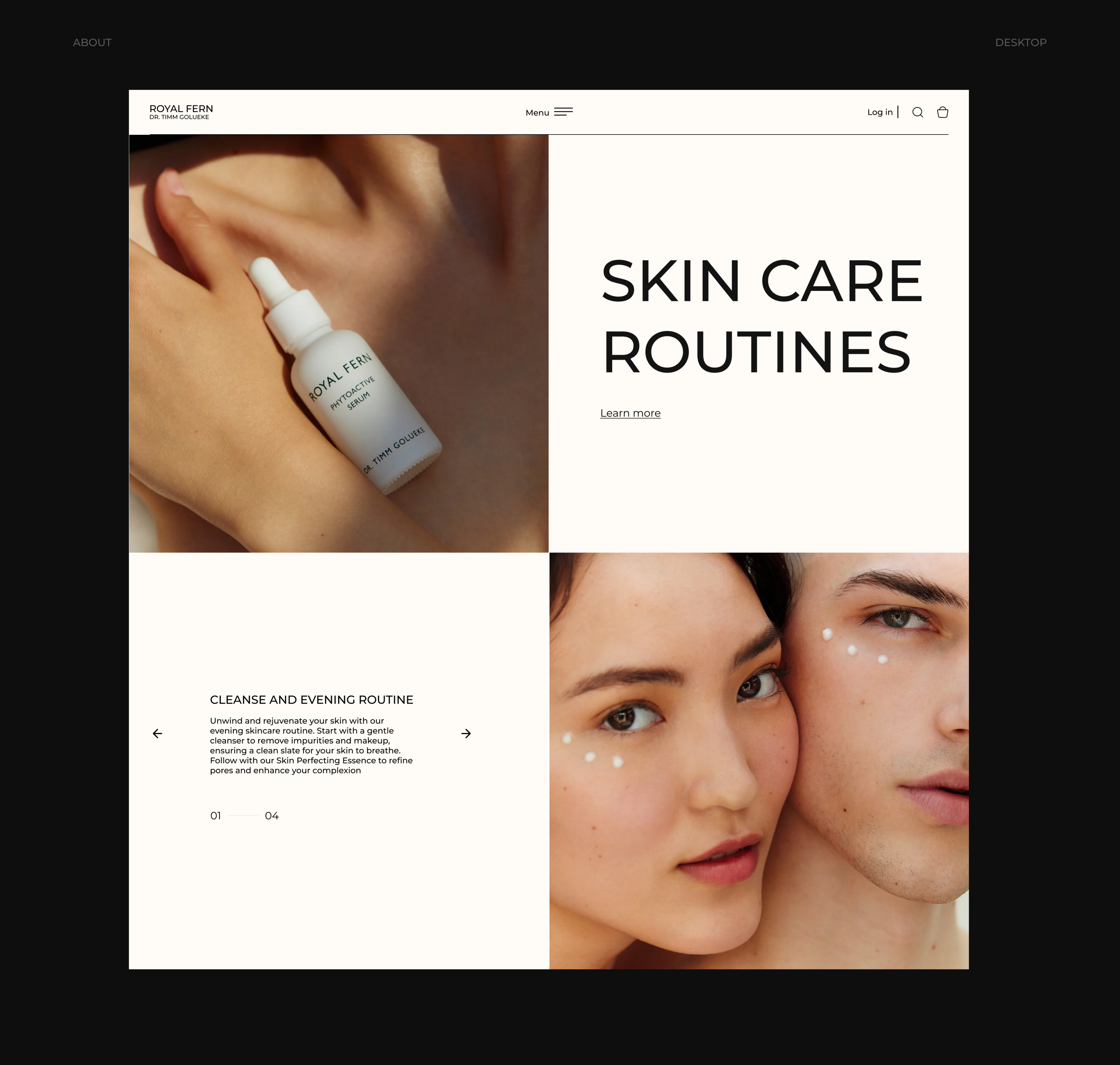 Organic skincare cosmetics Royal Fern — Изображение №12 — Интерфейсы на Dprofile