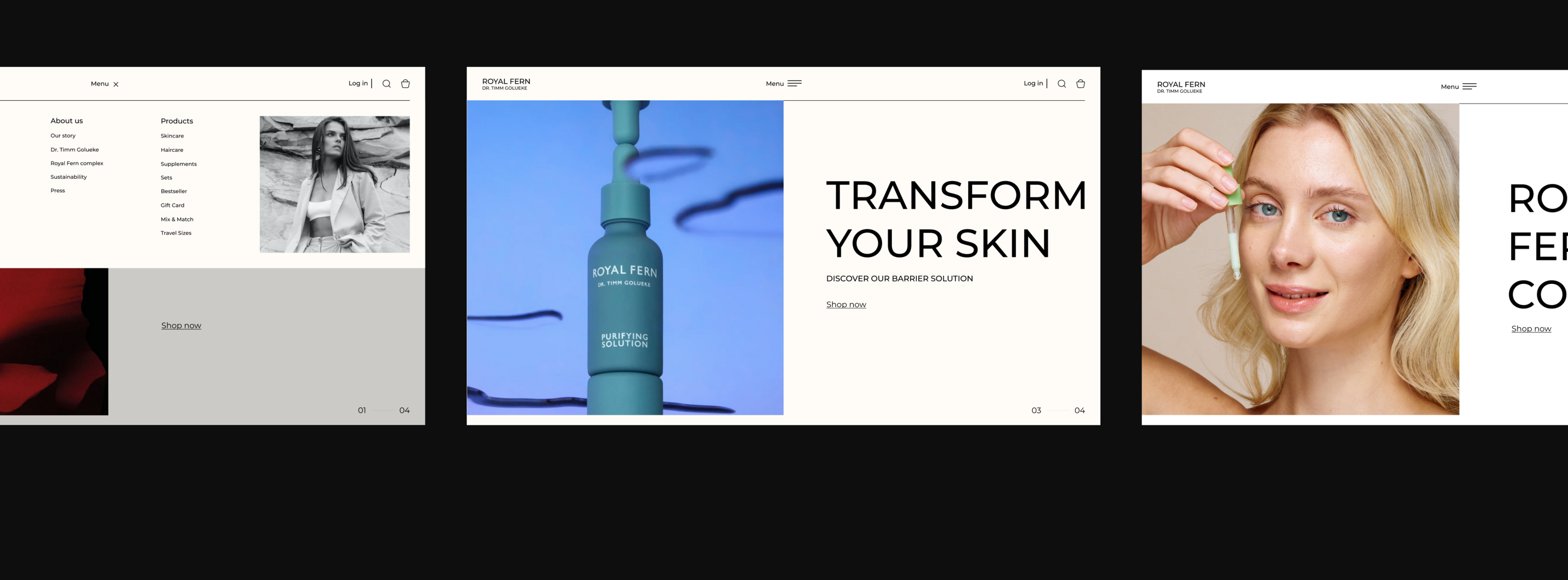 Organic skincare cosmetics Royal Fern — Изображение №6 — Интерфейсы на Dprofile