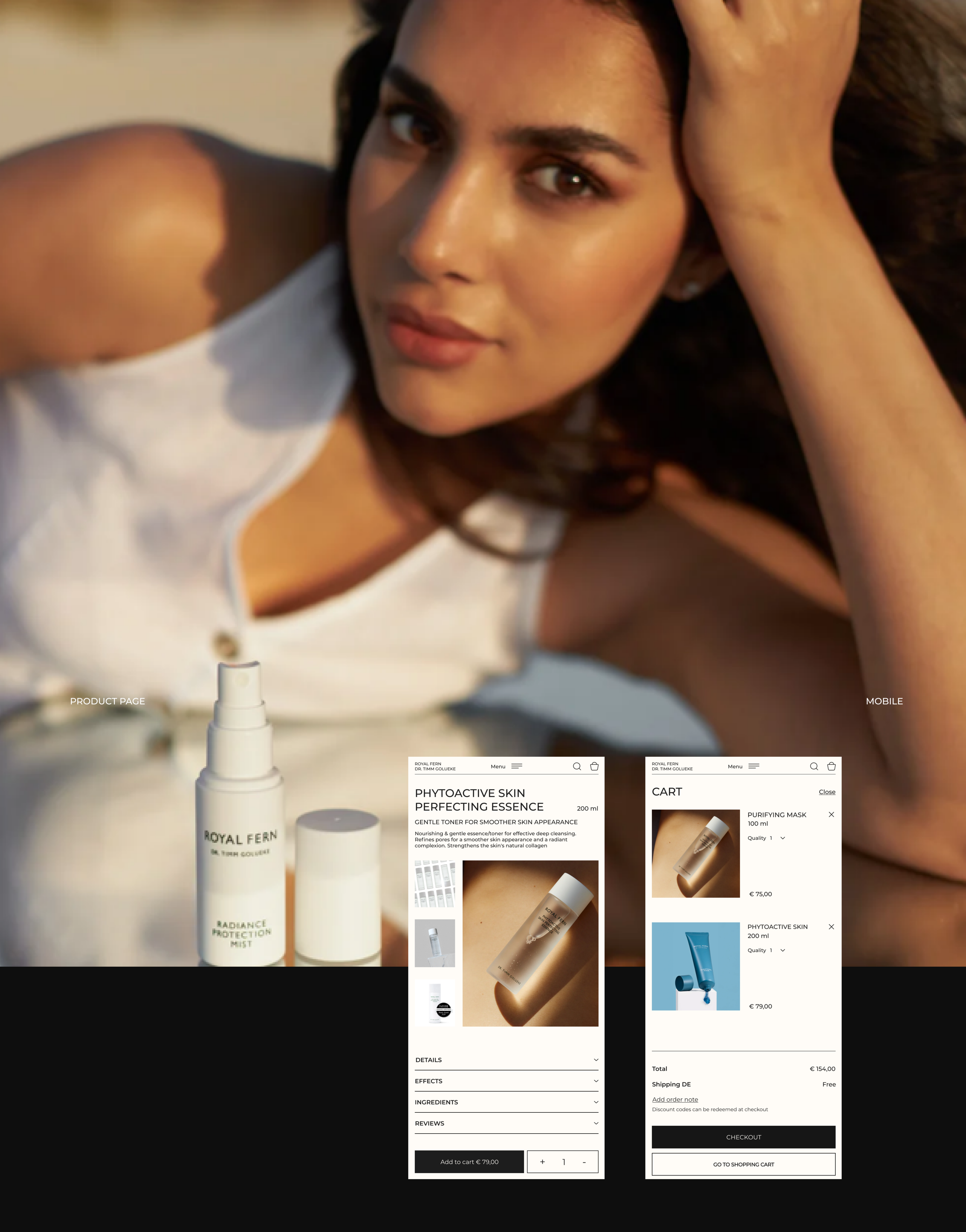 Organic skincare cosmetics Royal Fern — Изображение №11 — Интерфейсы на Dprofile