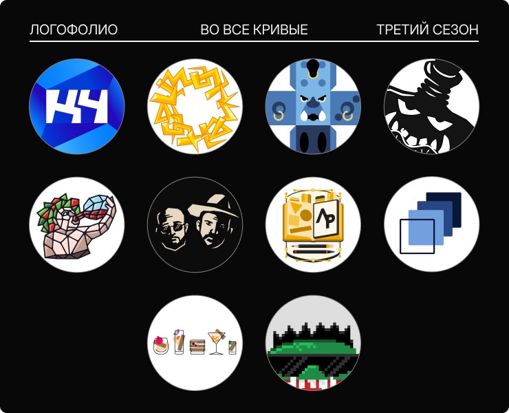 Логотипы с дизайн-сериала «Во все кривые» — Брендинг, Графика на Dprofile