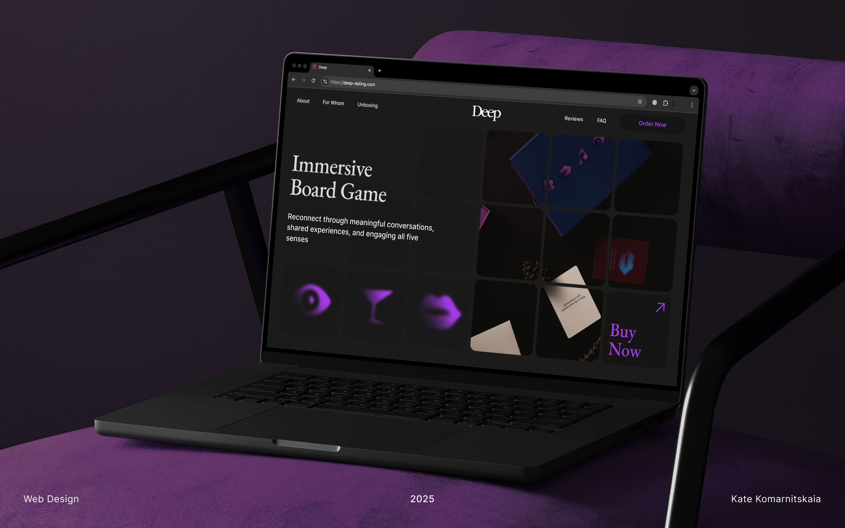 Deep. Дизайн сайта для иммерсивной игры для пар — Изображение №1 — Интерфейсы, Брендинг на Dprofile