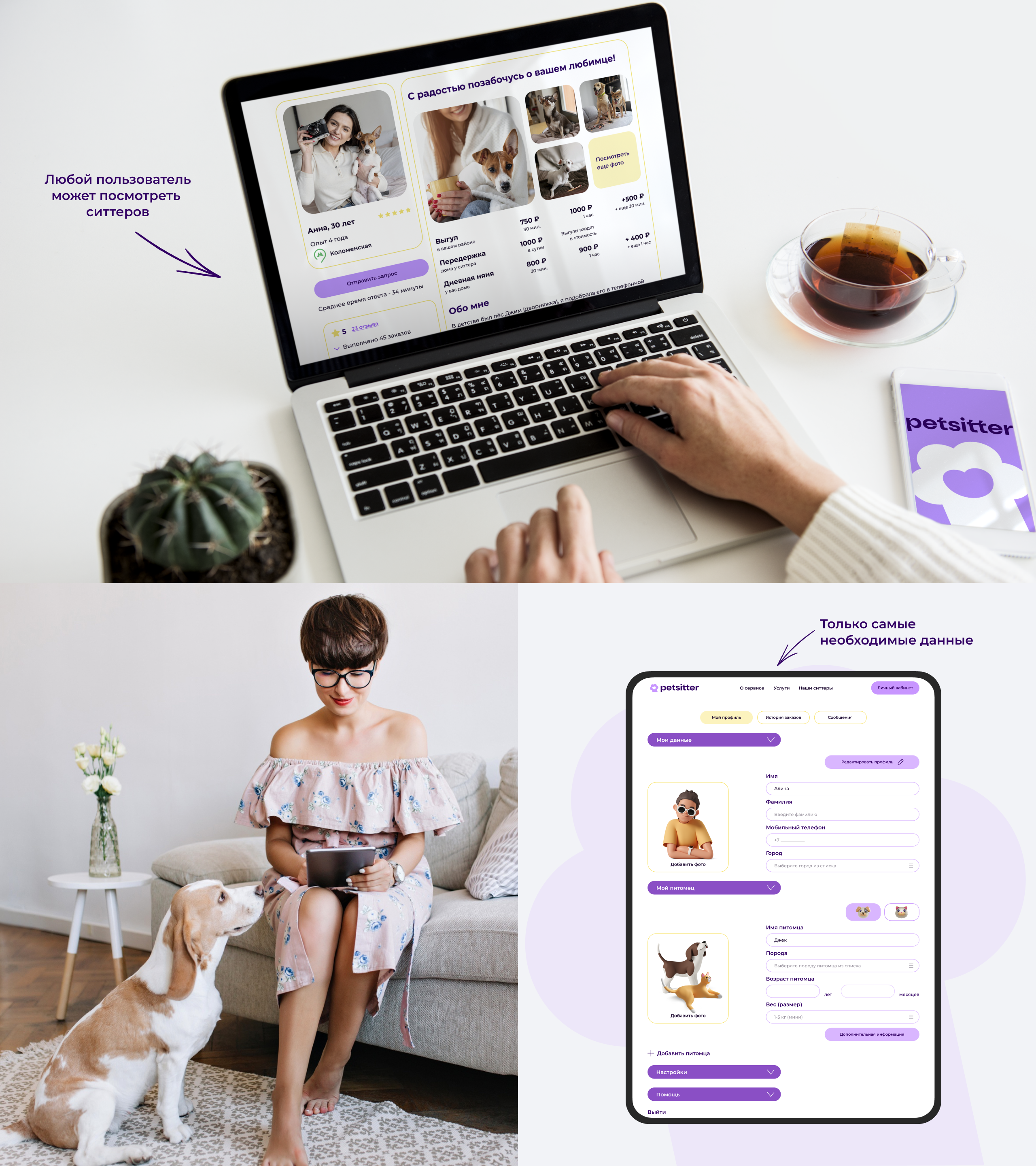 UX-UI PetSitter redisign web and mobile — Изображение №4 — Интерфейсы на Dprofile