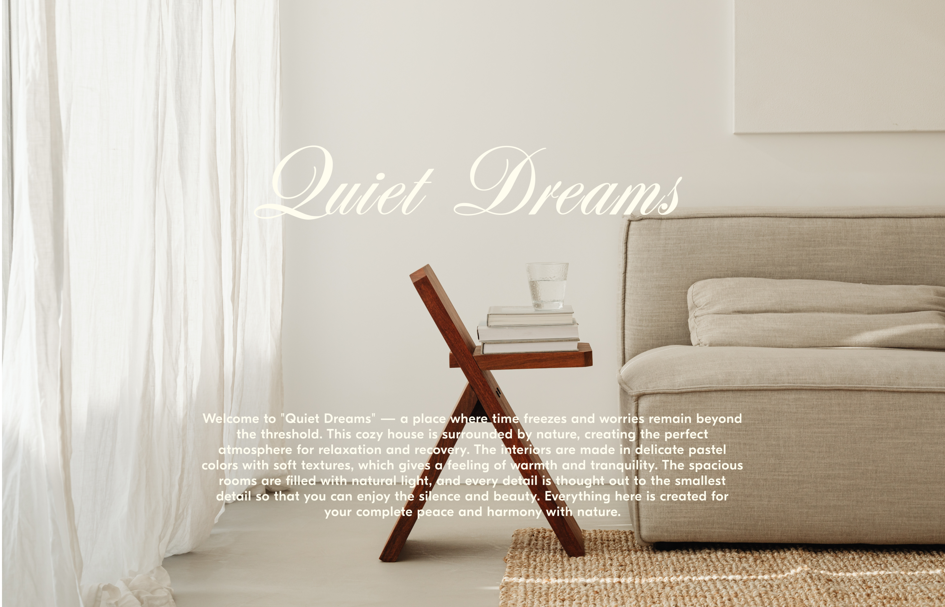 quiet dreams | фирменный стиль для гостиничного домика — Изображение №1 — Интерфейсы, Брендинг на Dprofile