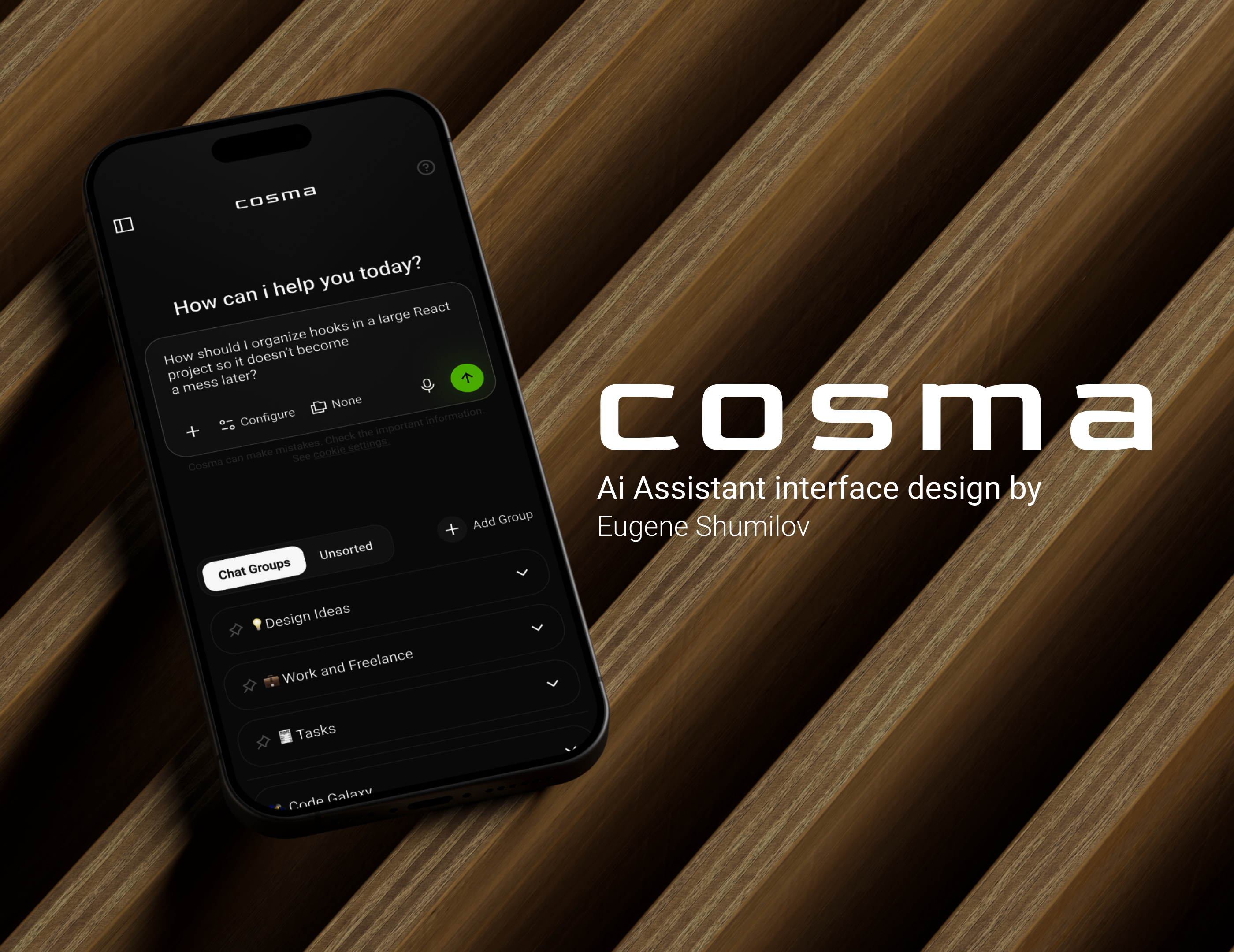 Cosma — AI Chatbot Design — Изображение №1 — Интерфейсы на Dprofile