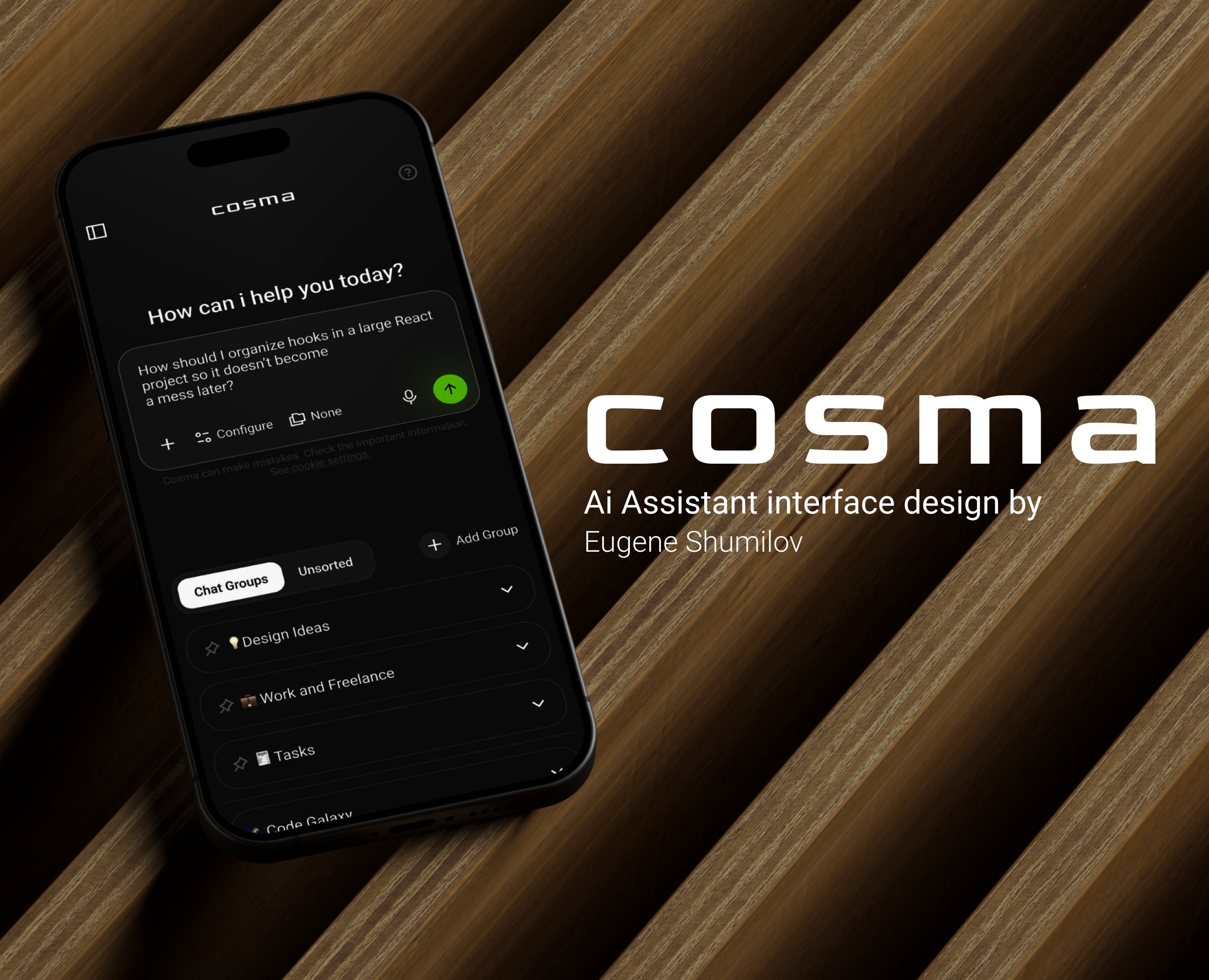Cosma — AI Chatbot Design — Интерфейсы на Dprofile