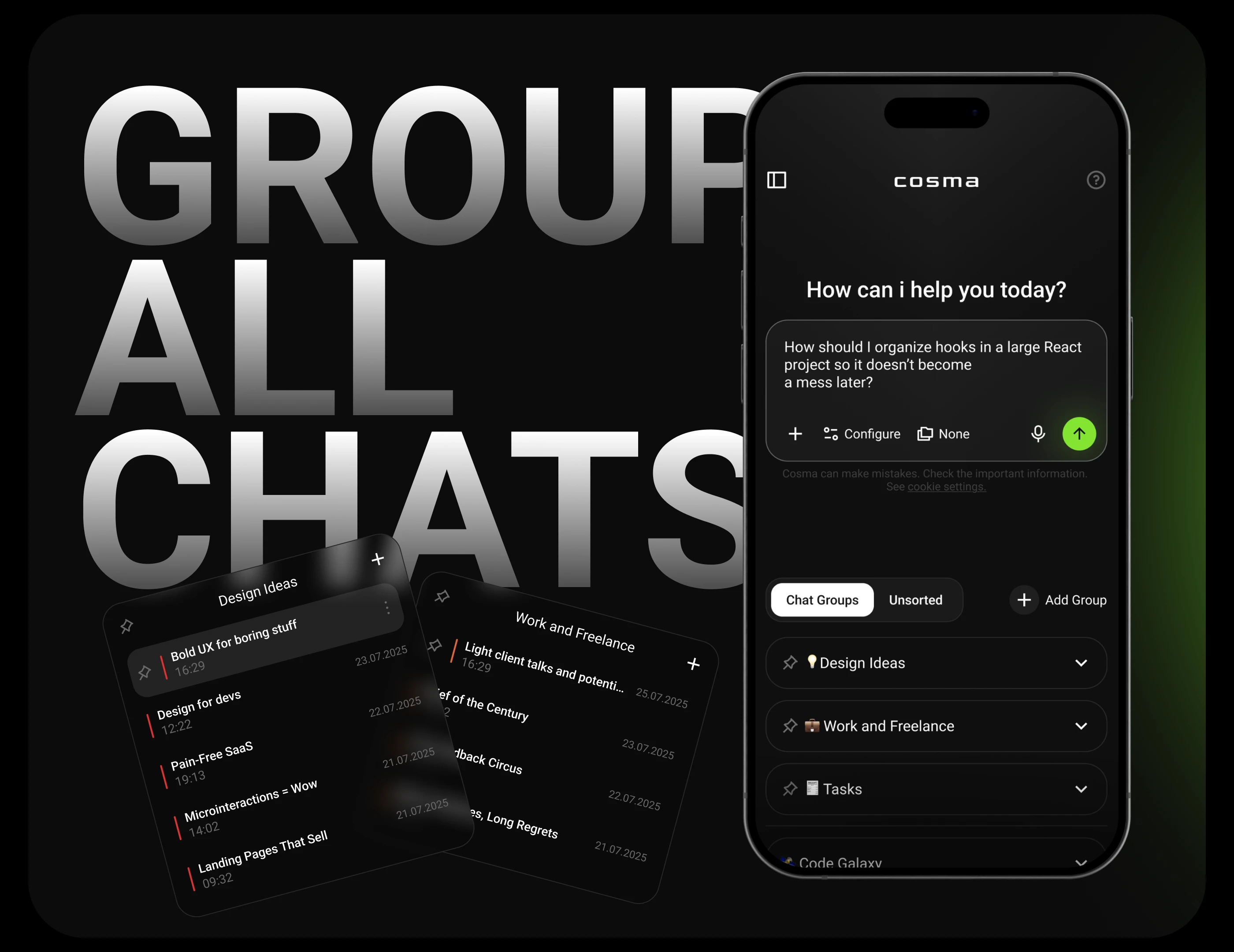 Cosma — AI Chatbot Design — Изображение №6 — Интерфейсы на Dprofile