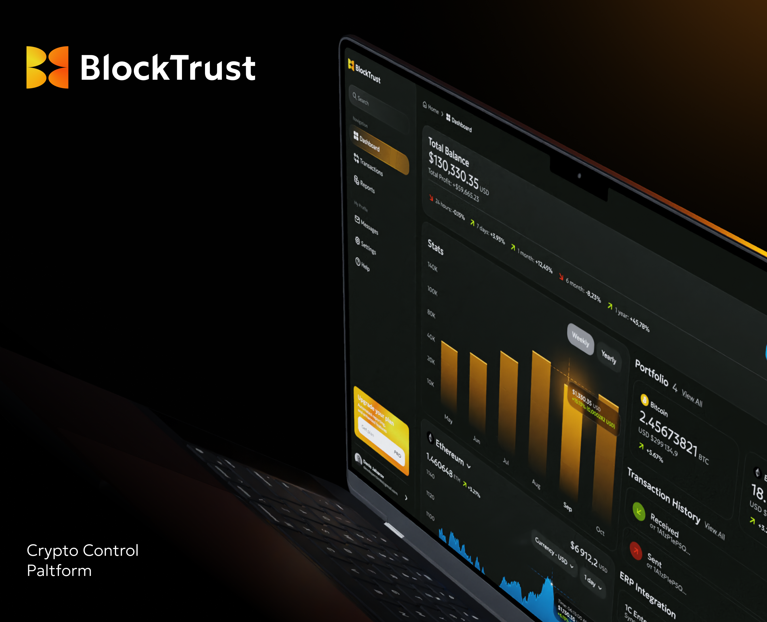 BlockTrust — Crypto Settlement Platform — Интерфейсы на Dprofile
