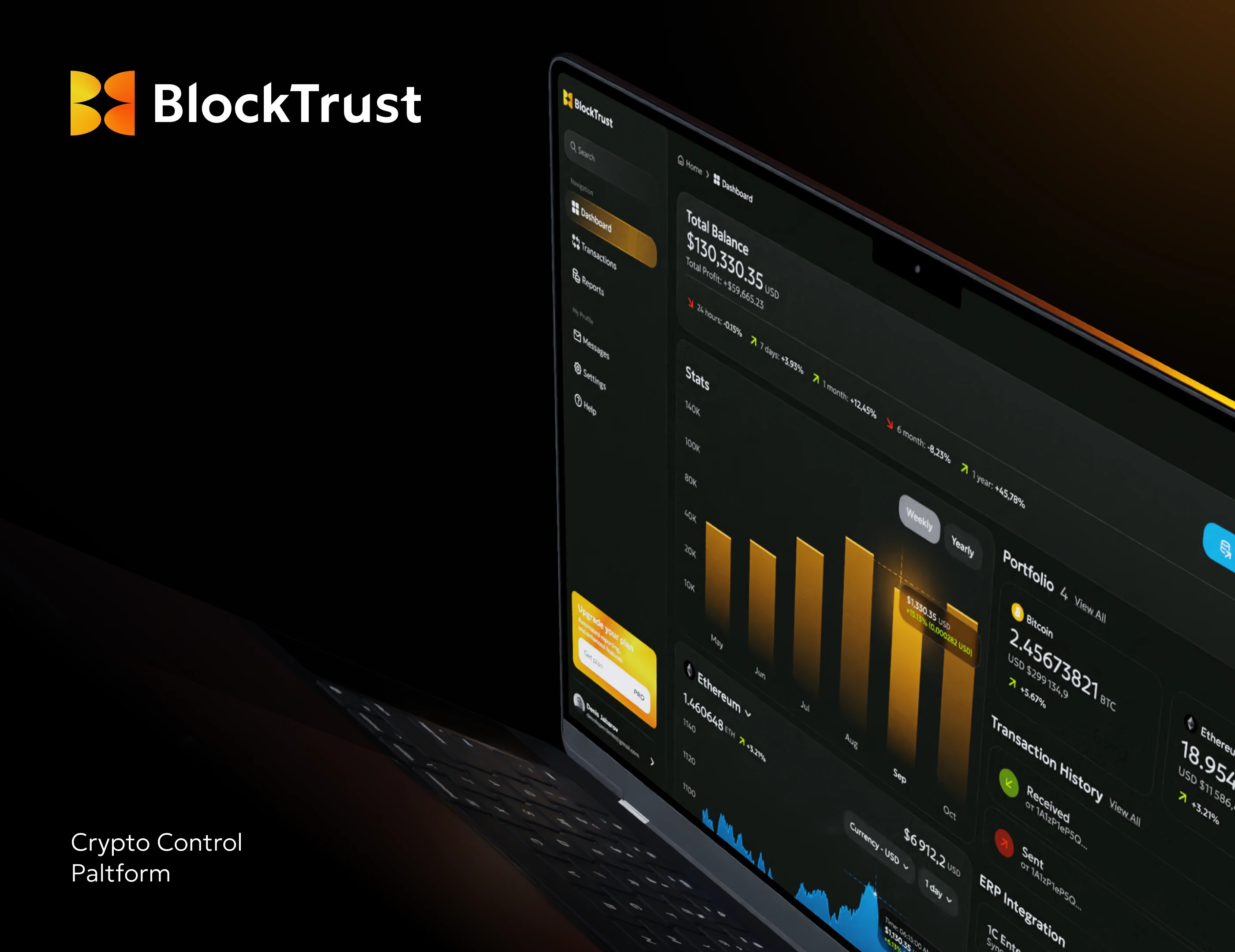 BlockTrust — Crypto Settlement Platform — Изображение №1 — Интерфейсы на Dprofile