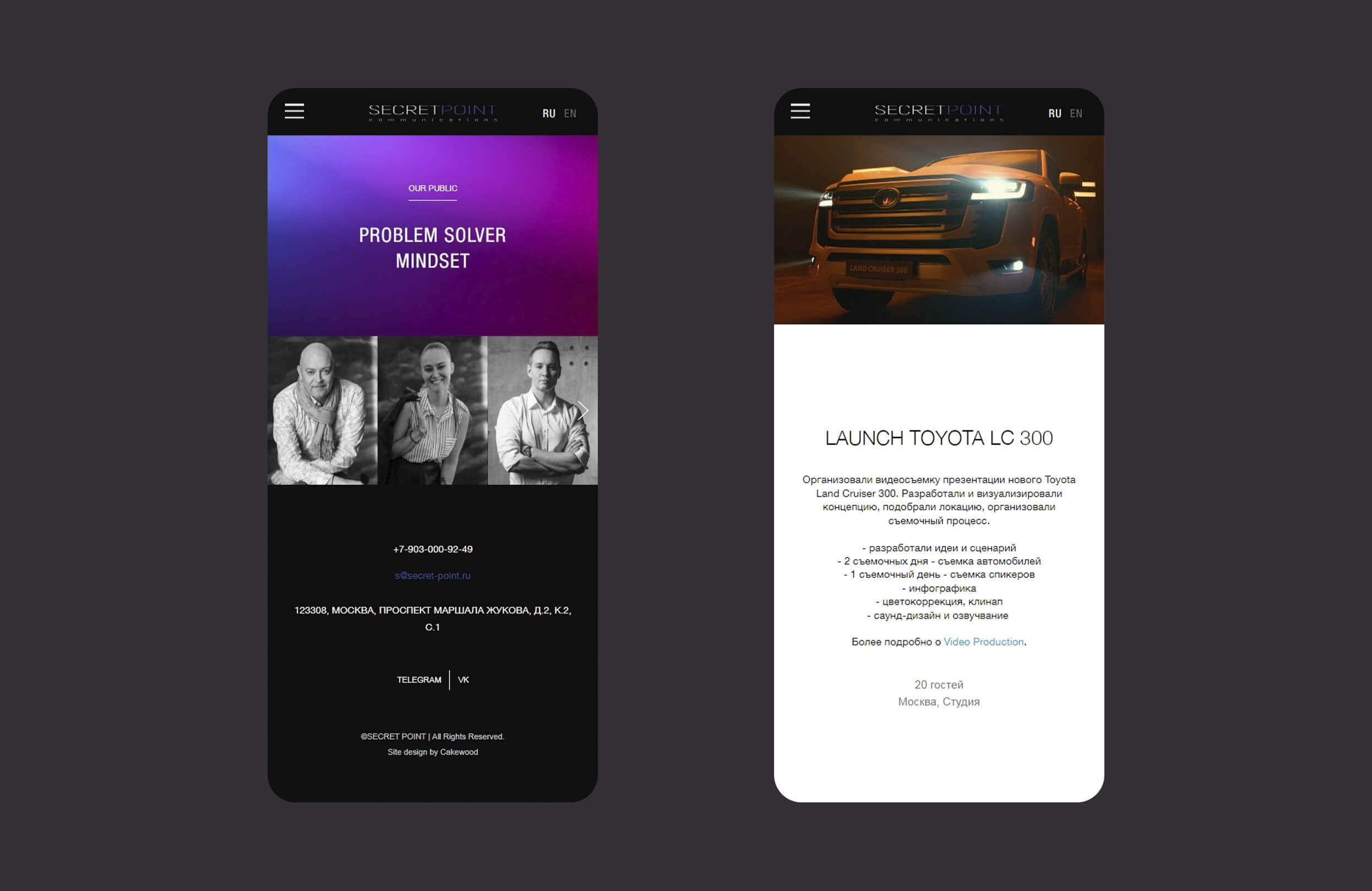 Корпоративный сайт SECRETPOINT — Изображение №10 — Интерфейсы на Dprofile